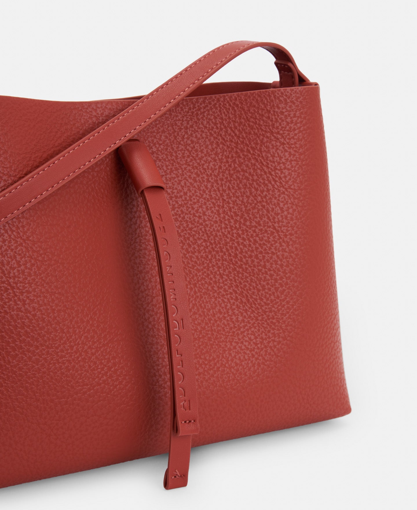Brick Red Recycled Material Medium Shoulder Bag