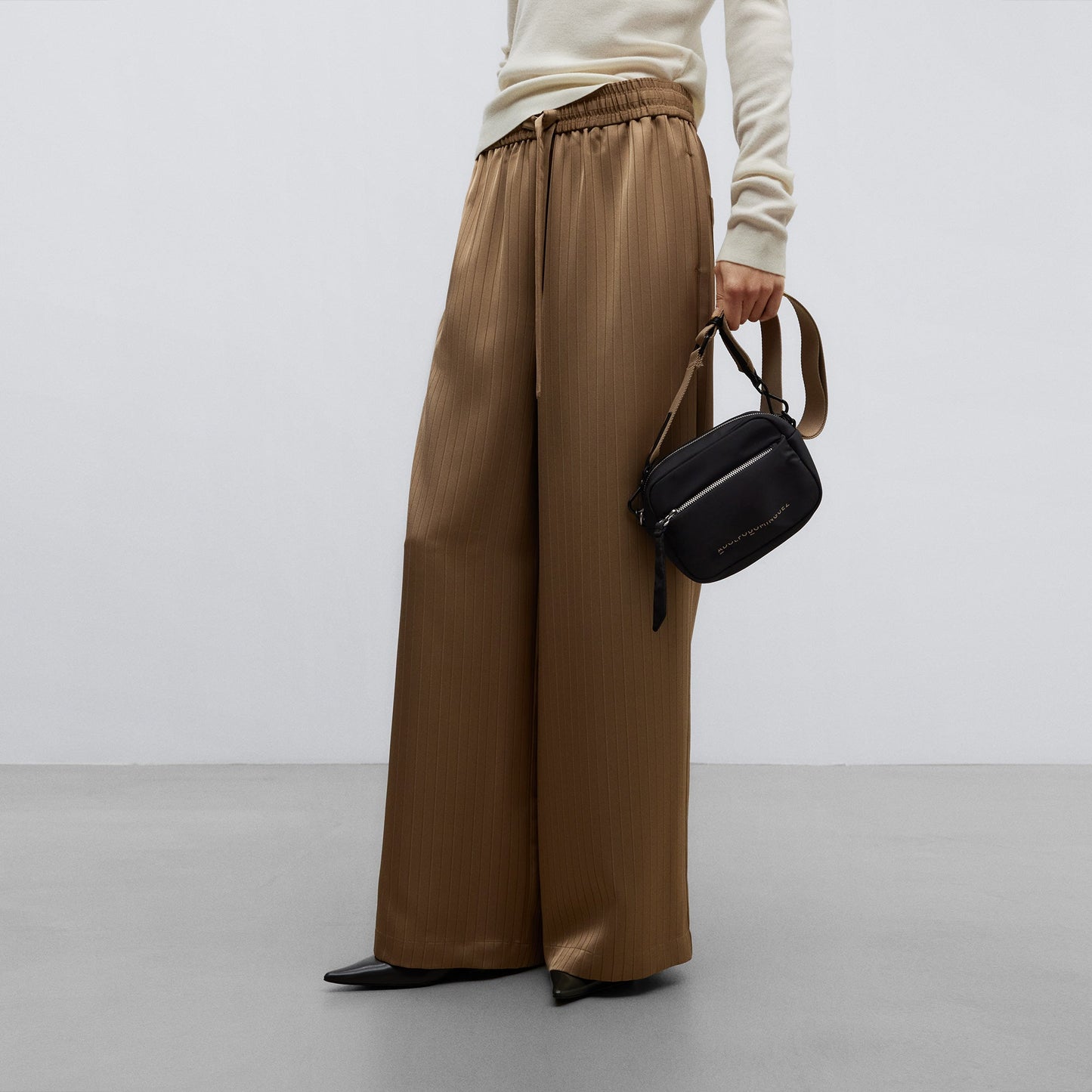 Black Recycled Crossbody