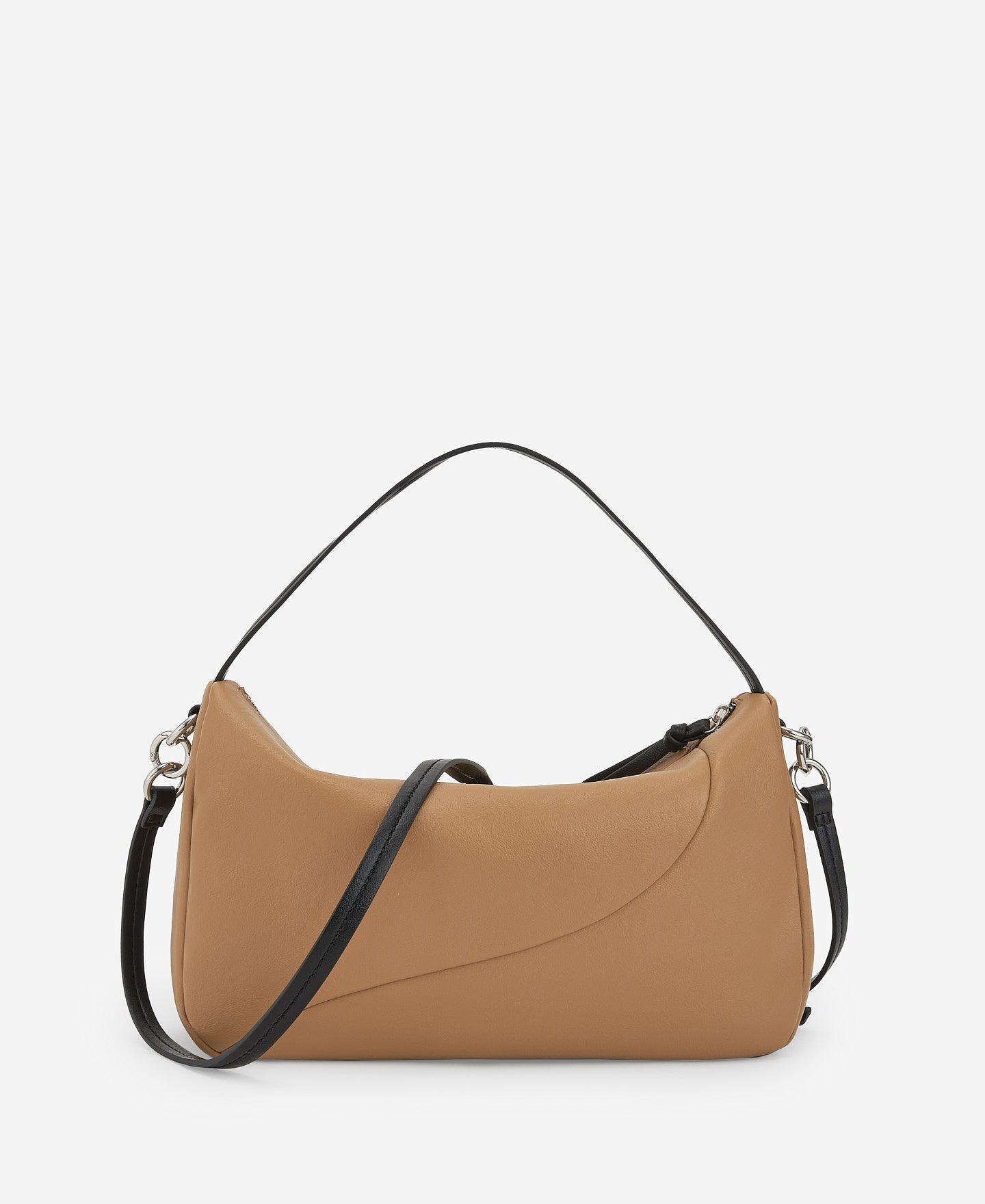 Camel Semigrain Texture Medium Bowling Bag