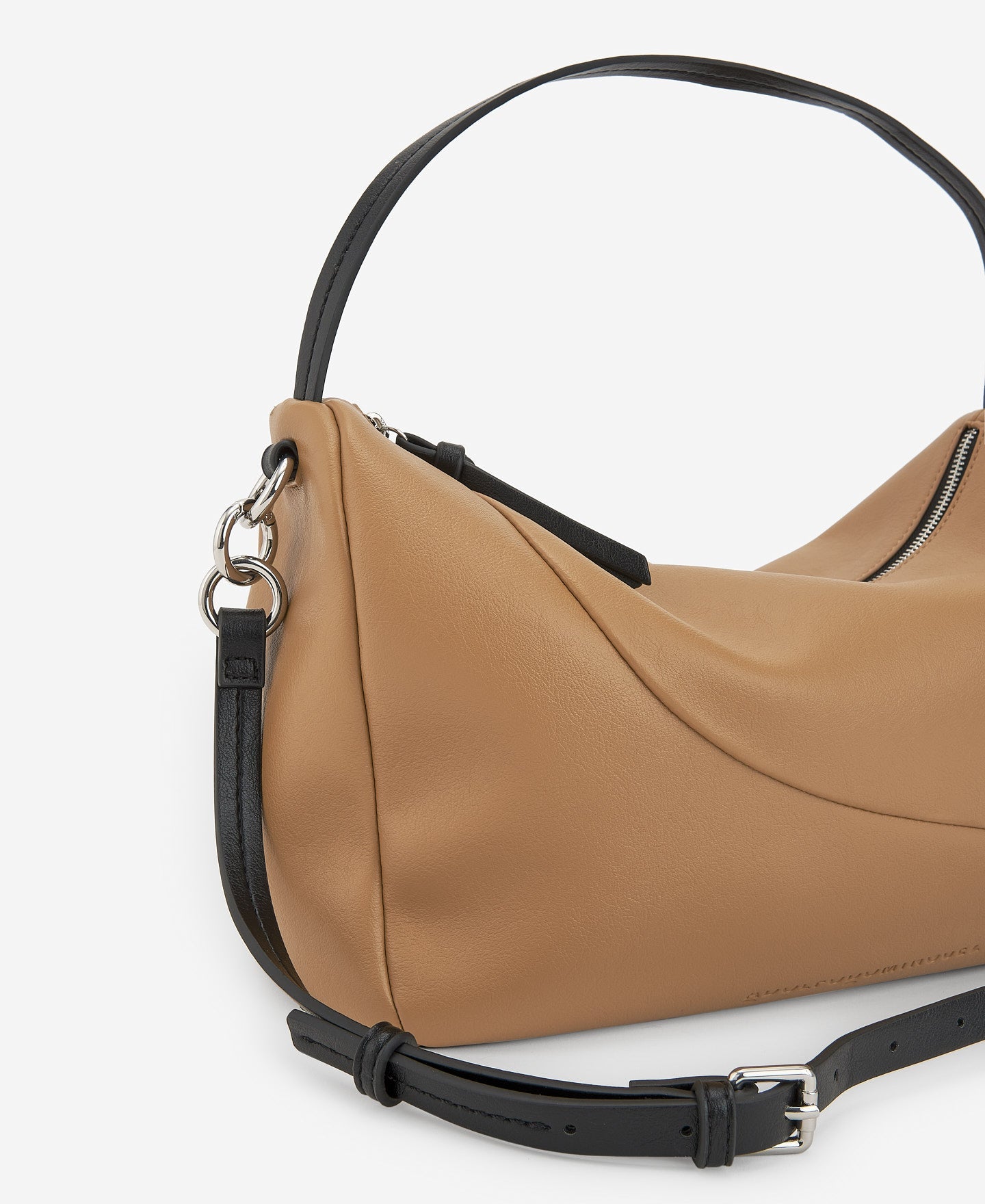 Camel Semigrain Texture Medium Bowling Bag