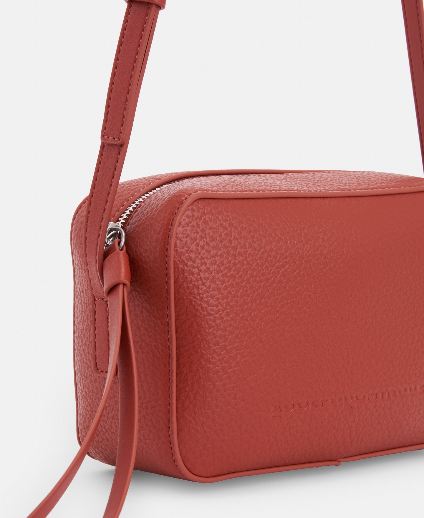 Brick Red Recycled Material Shoulder Bag