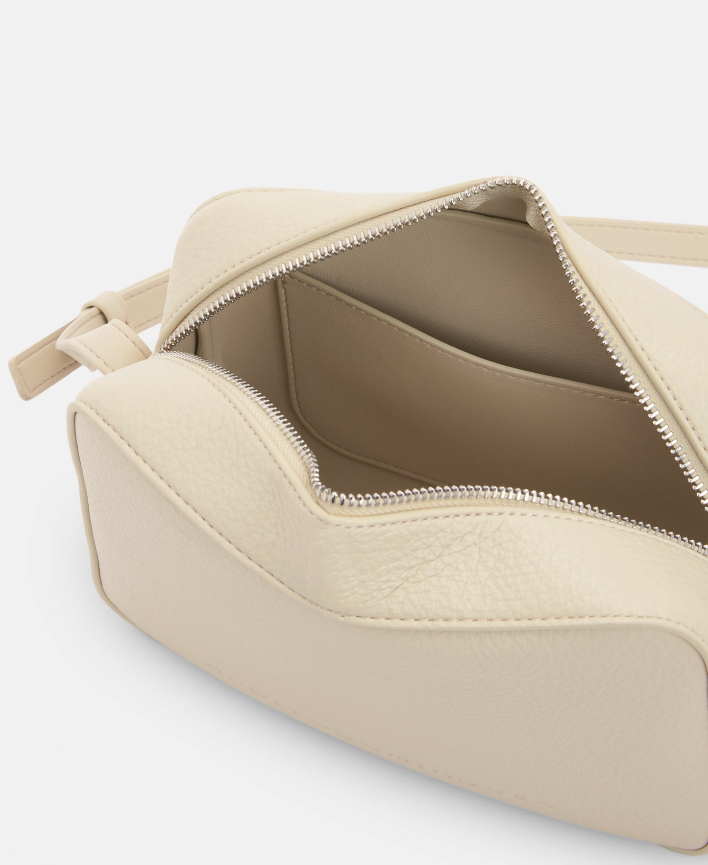 Cream Recycled Material Shoulder Bag