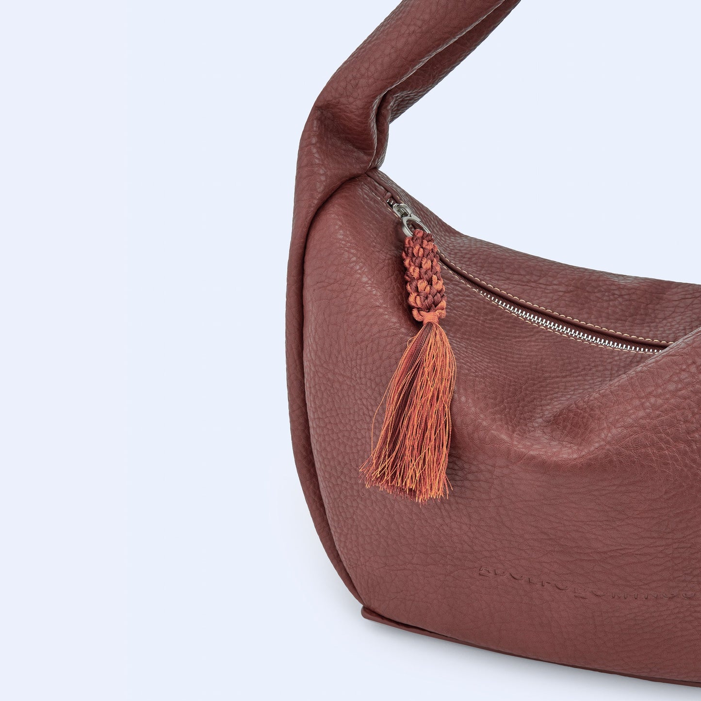 Luxury Brown Grain Hobo Bag