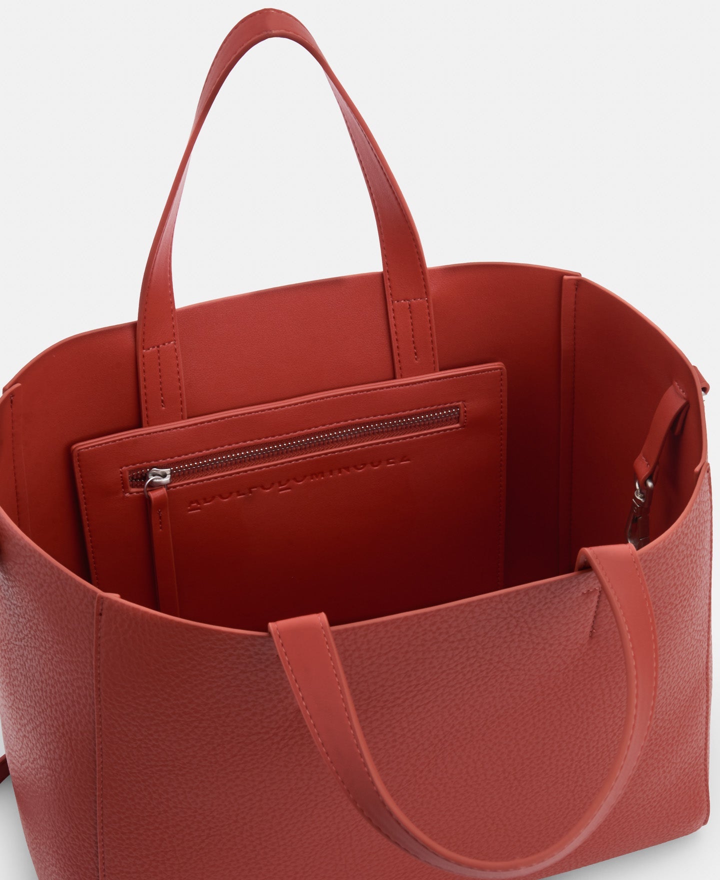 Brick Red Recycled Material Horizontal Shopper