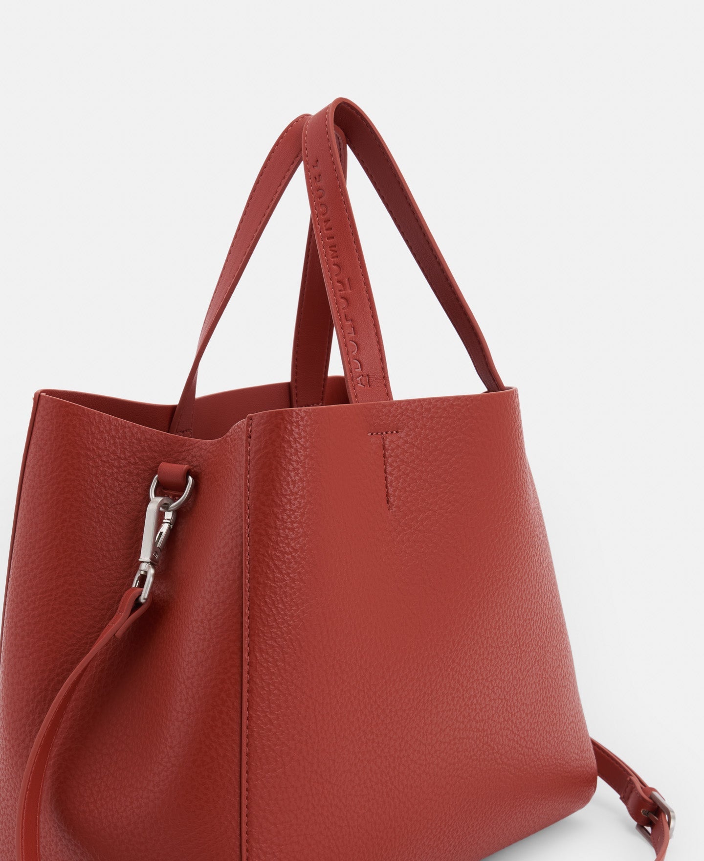 Brick Red Recycled Material Horizontal Shopper