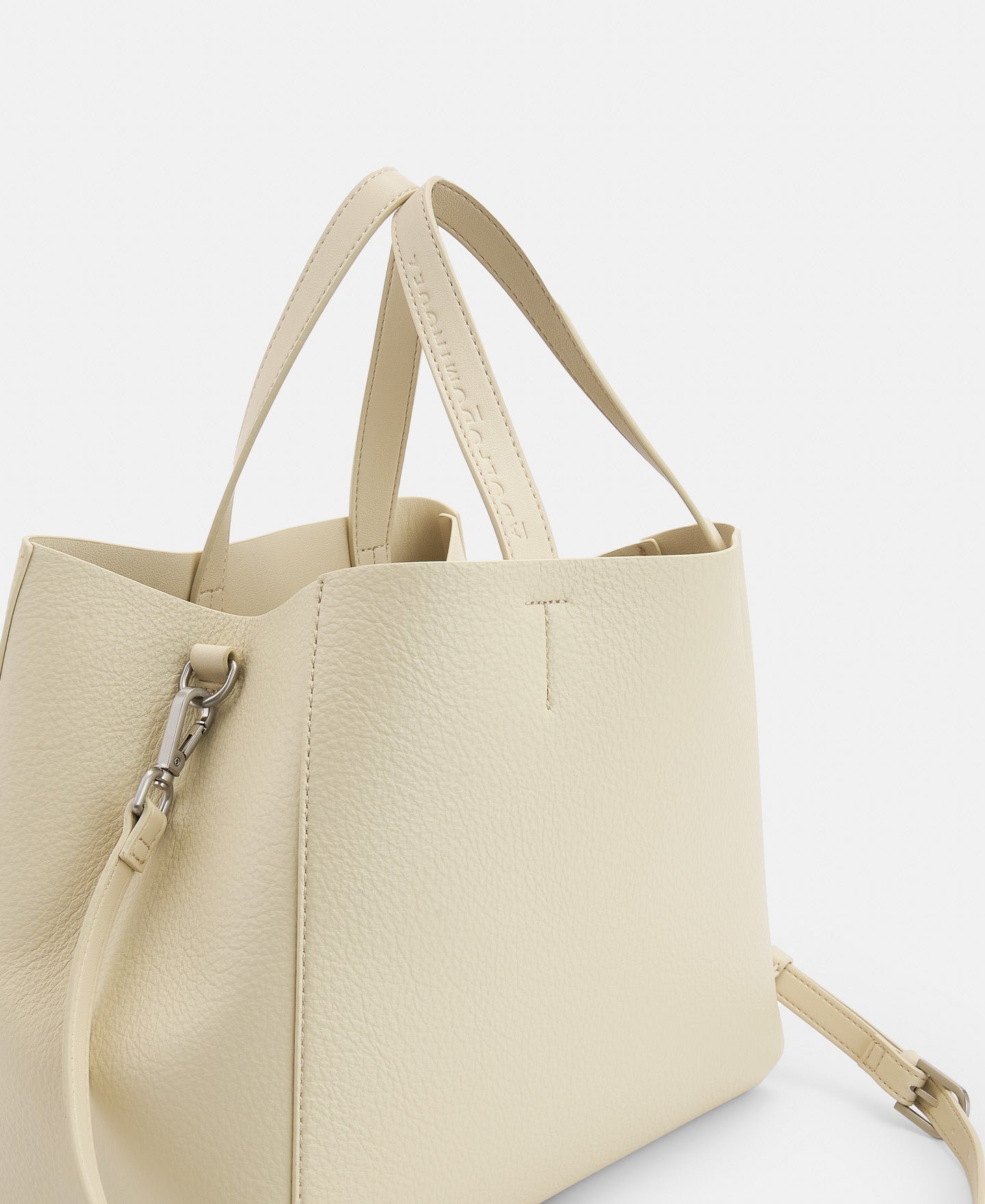 Cream Recycled Material Horizontal Shopper