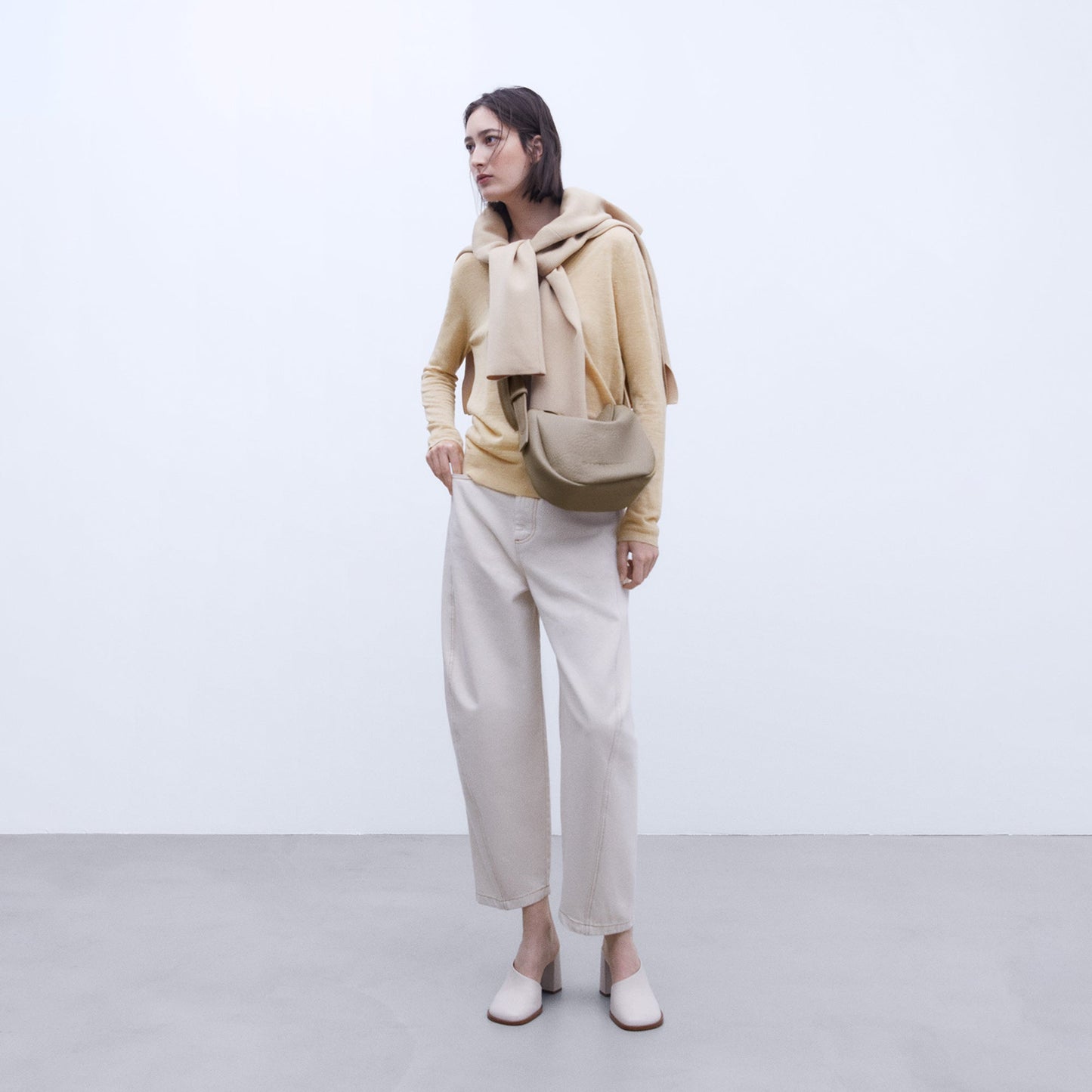 Recycled Stone Medium Shoulder Bag