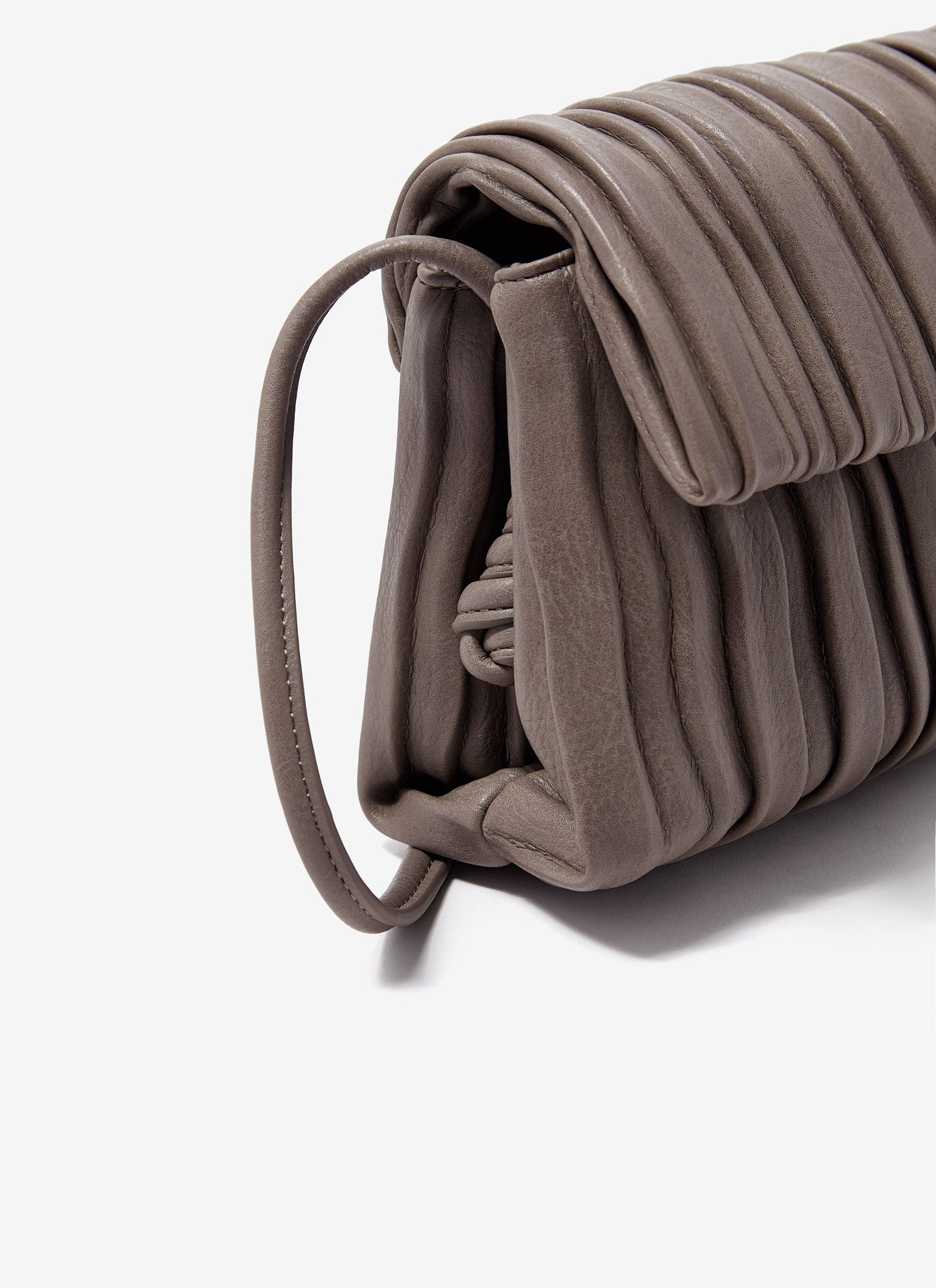 Taupe Small Wrinkle Crossbody Bag