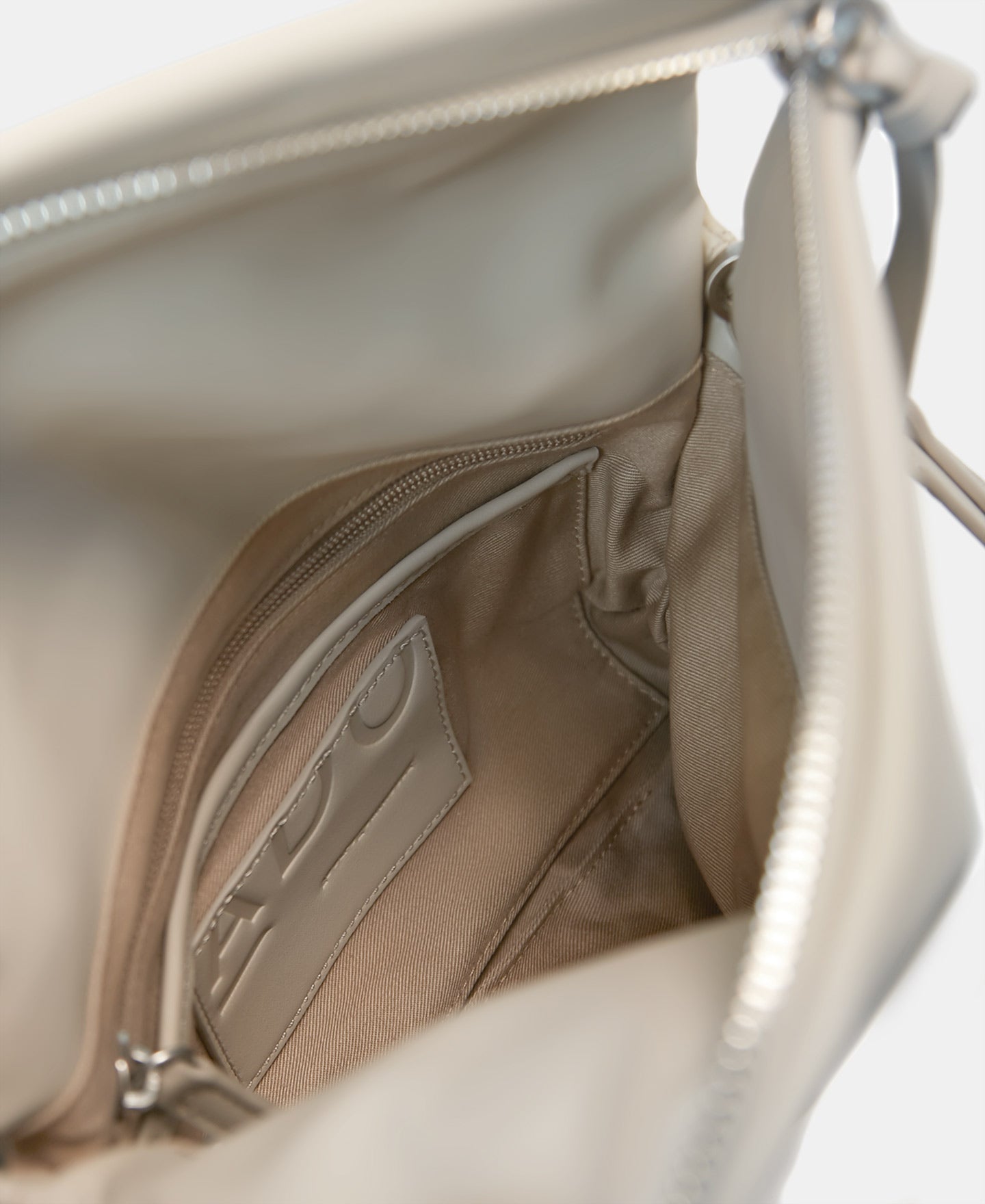 Stone Recycled Polyester Pleated Messenger Bag