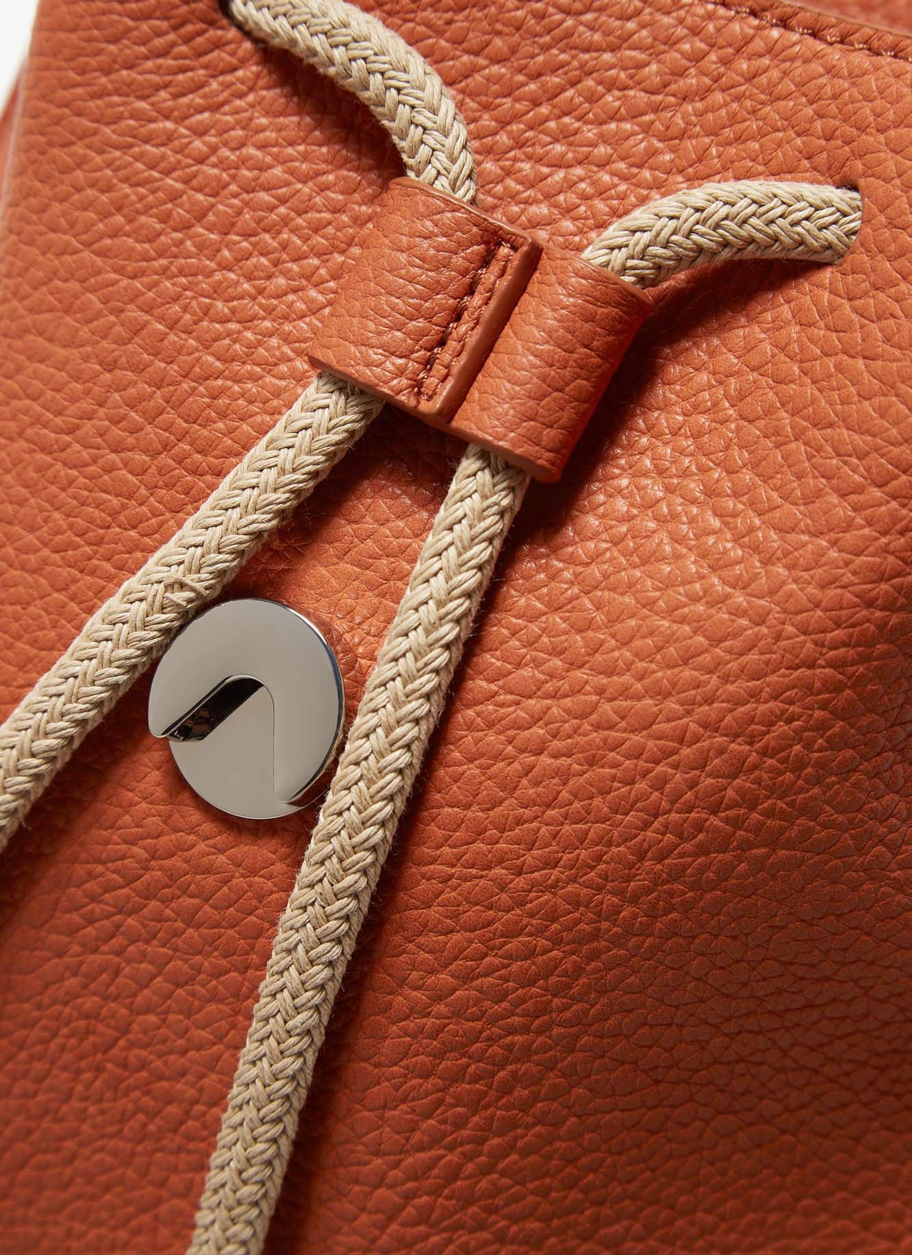 Orange Granulated Recycled material Backpack