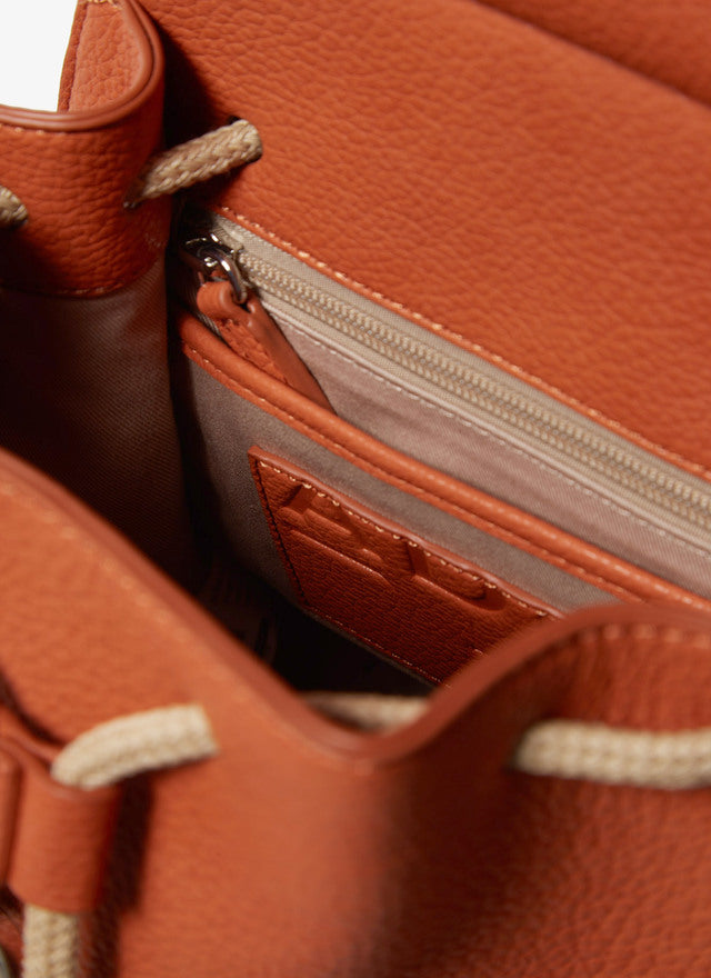 Orange Granulated Recycled material Backpack