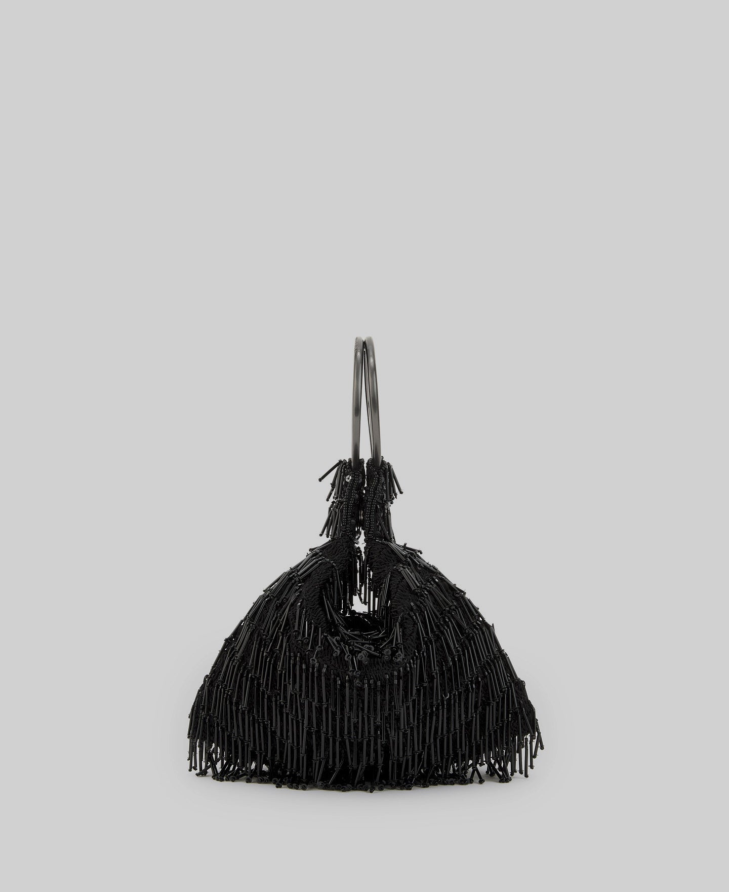 Beaded black cocktail bag in black for women