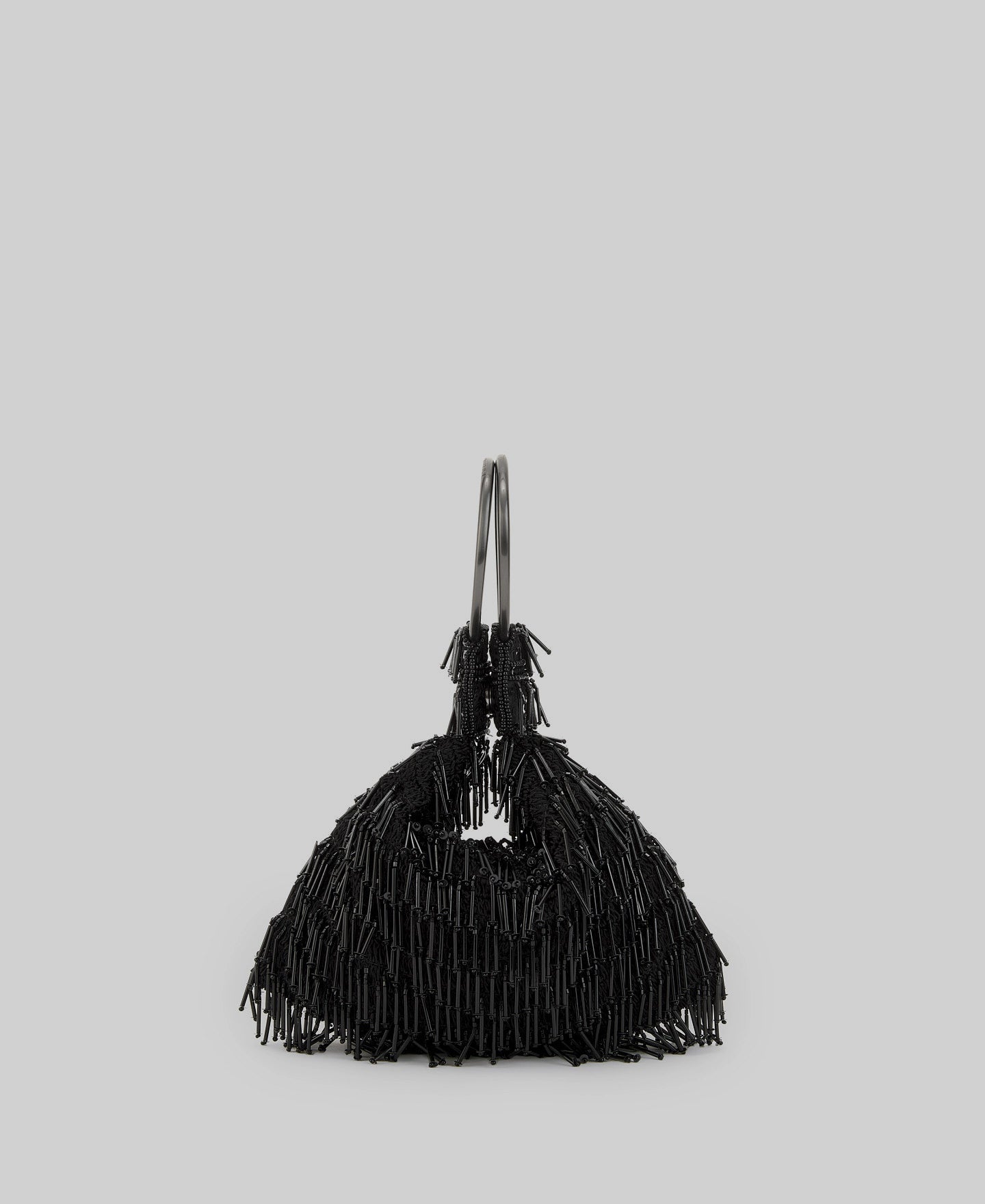 Beaded black cocktail bag in black for women