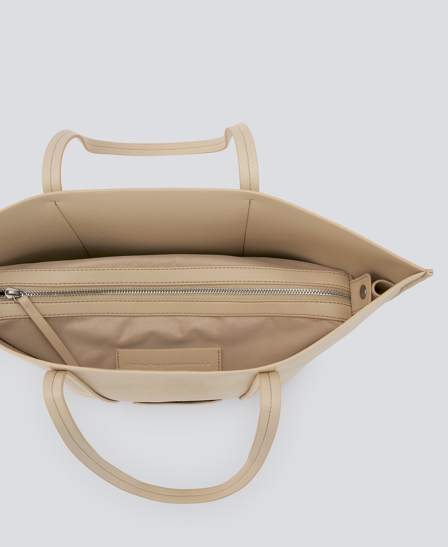 Light Cream Recycled Material Shopper Bag