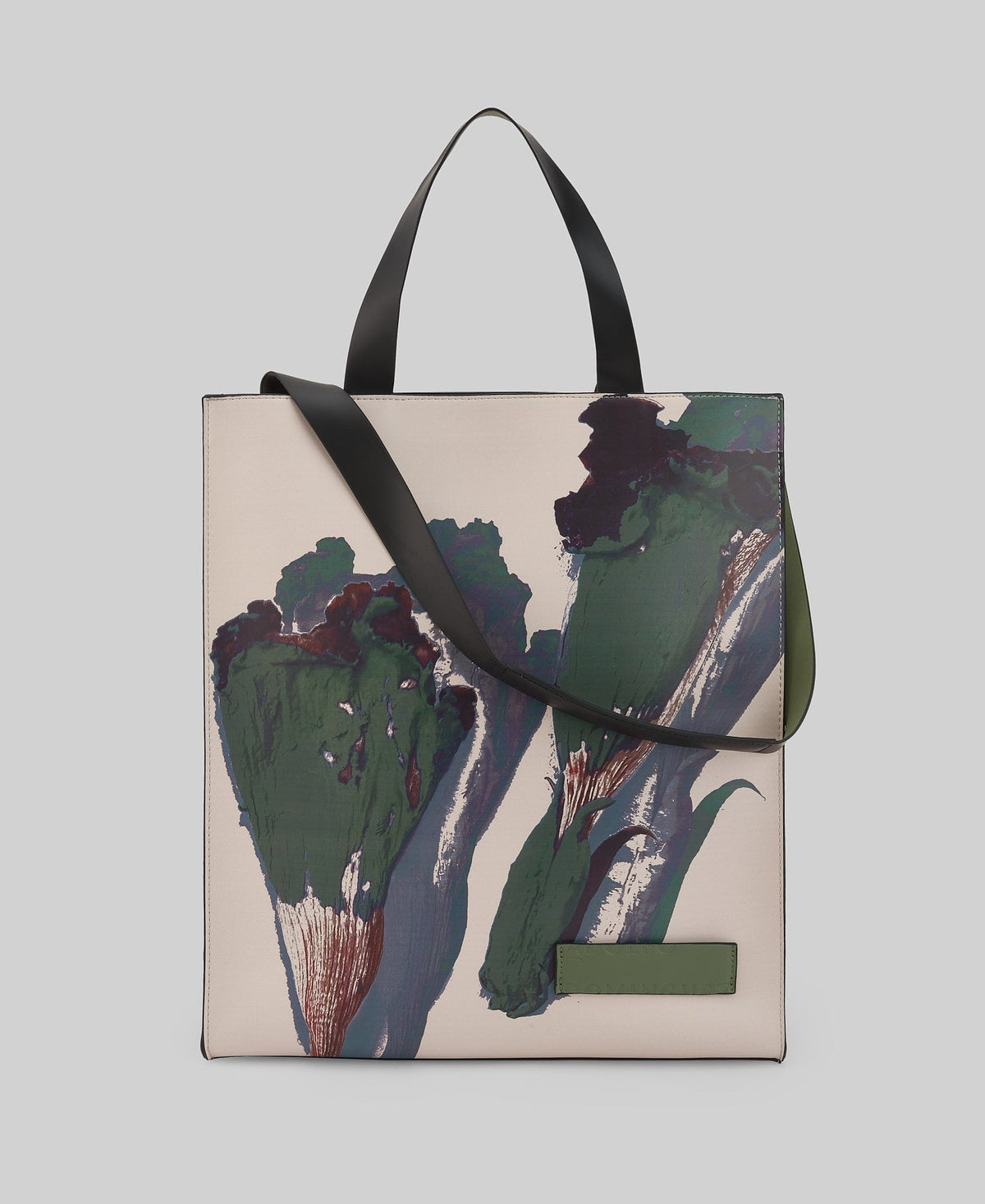 Large rectangular shopper bag woman in green