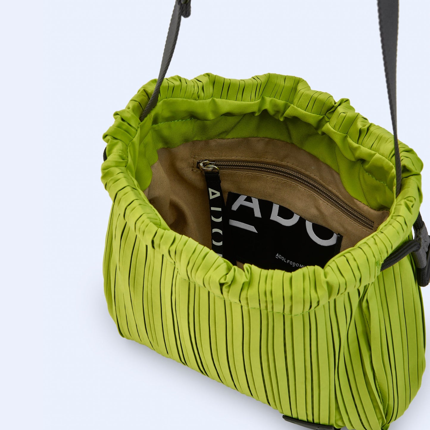 Pistachio Green Crinkle Small Shoulder Bag