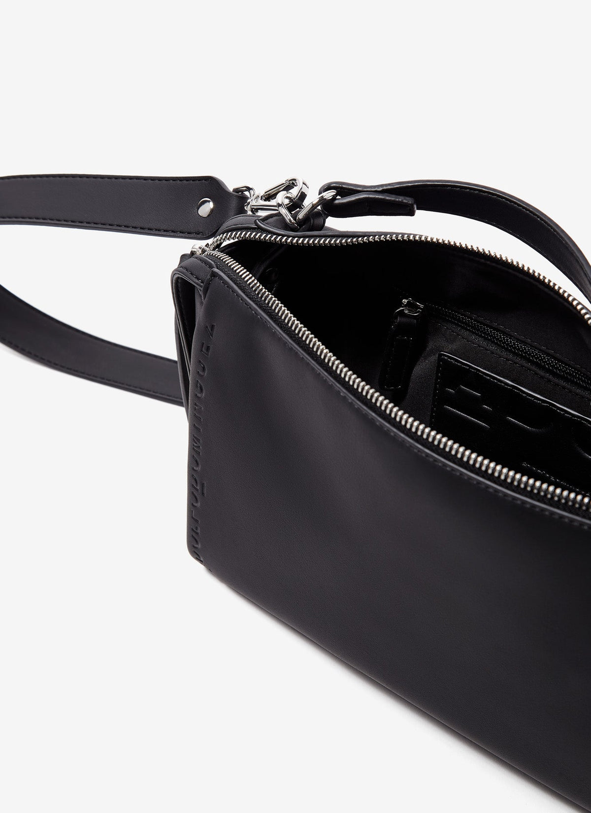 Black Recycled Material City Bag