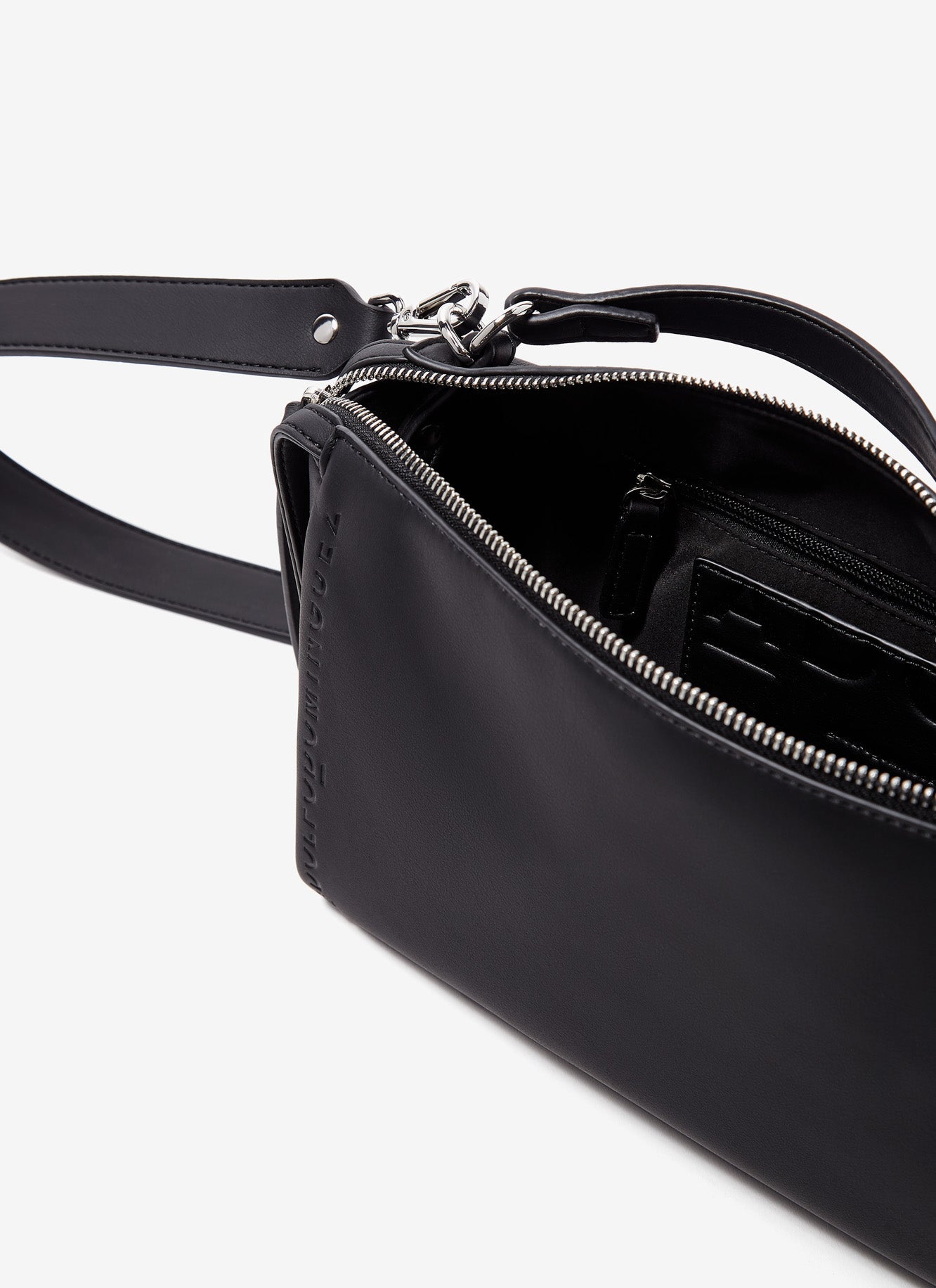 Black Recycled Material City Bag