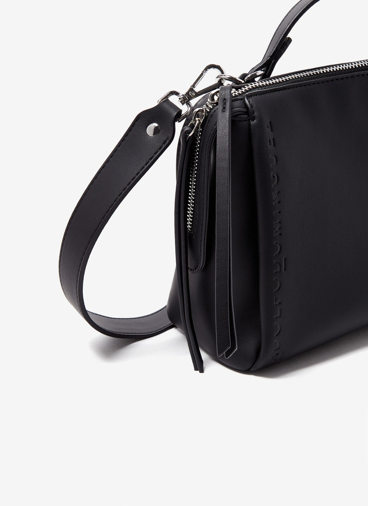 Black Recycled Material City Bag