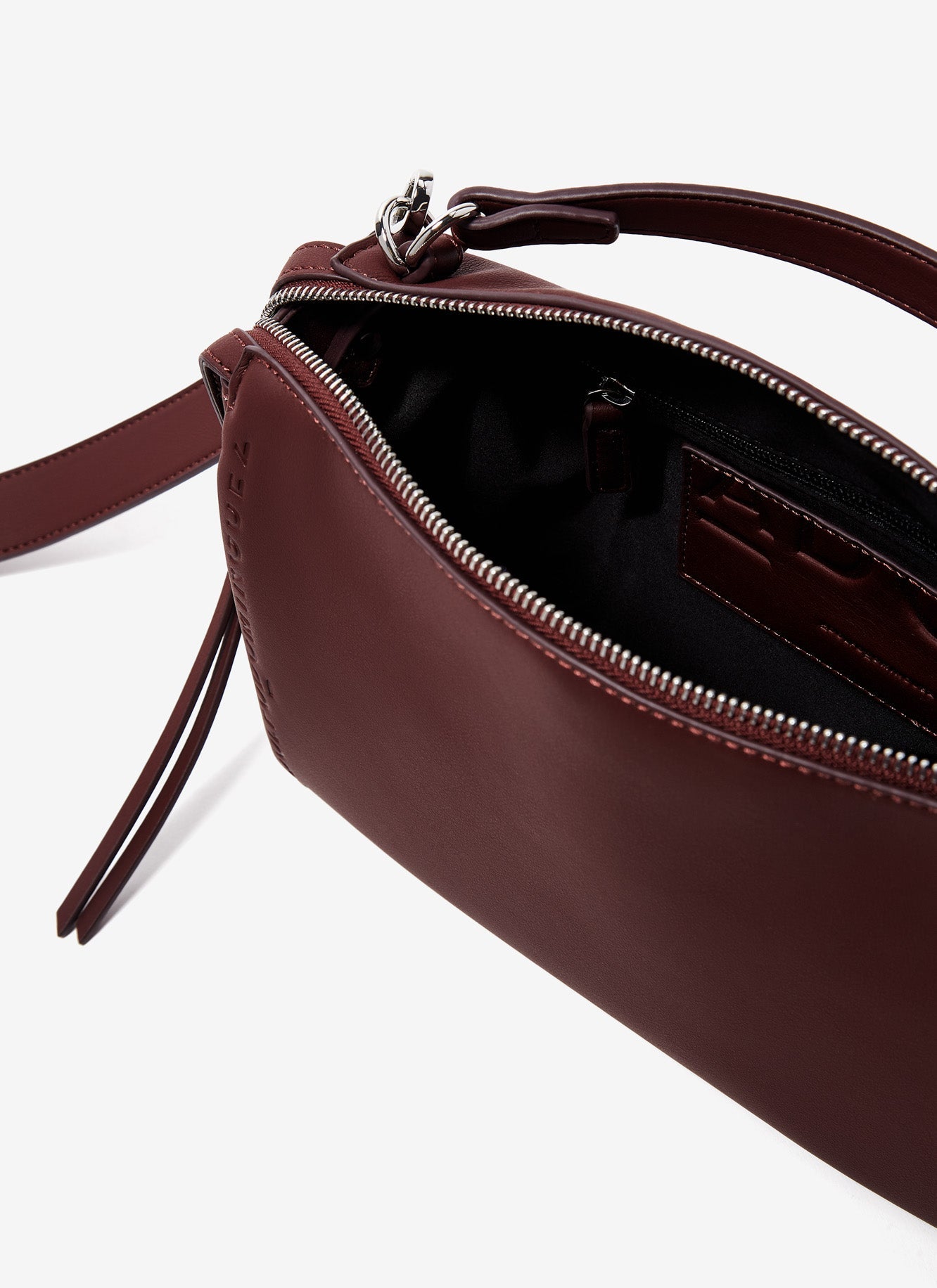 Burgundy Recycled Material City Bag