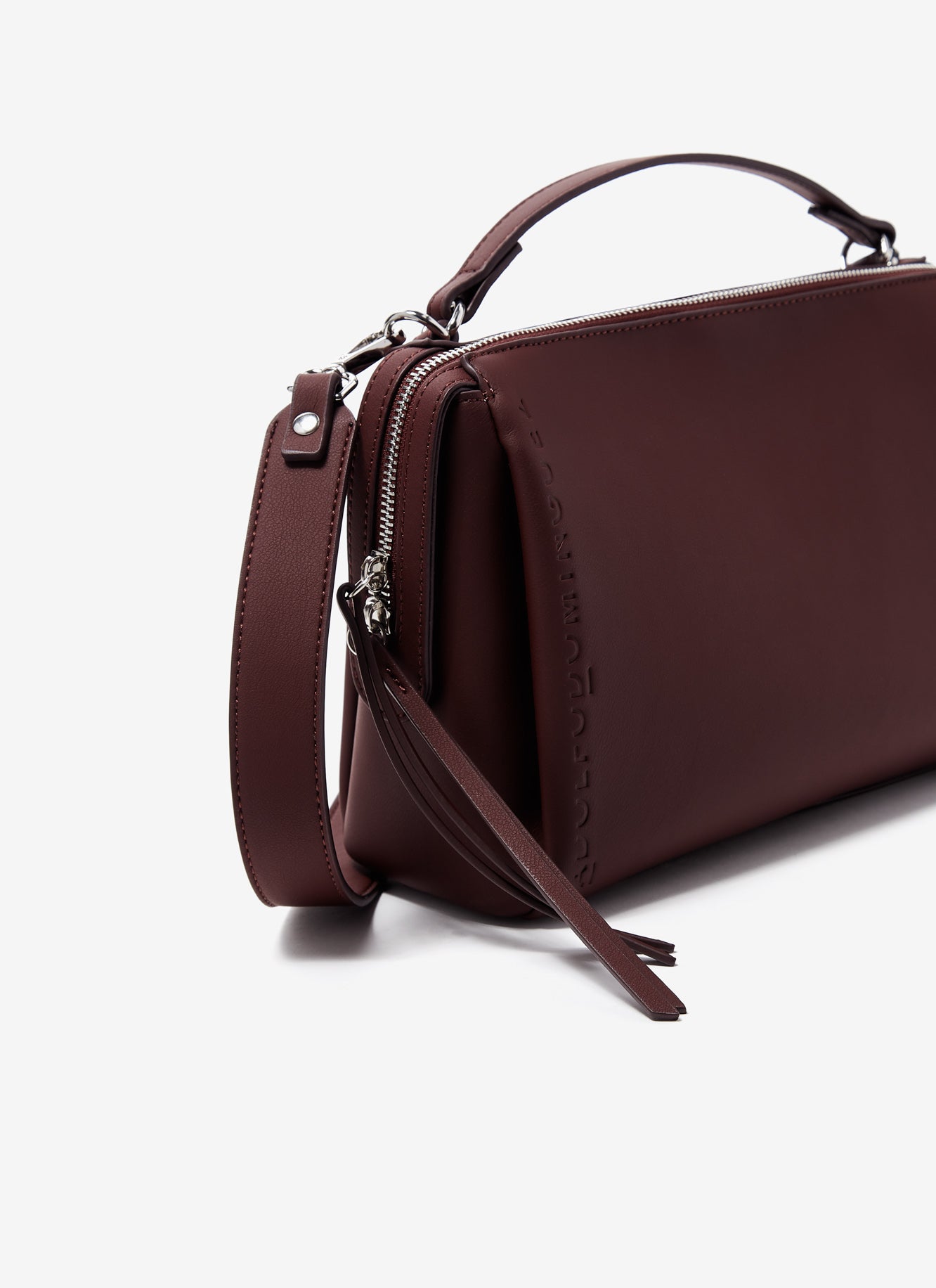 Burgundy Recycled Material City Bag