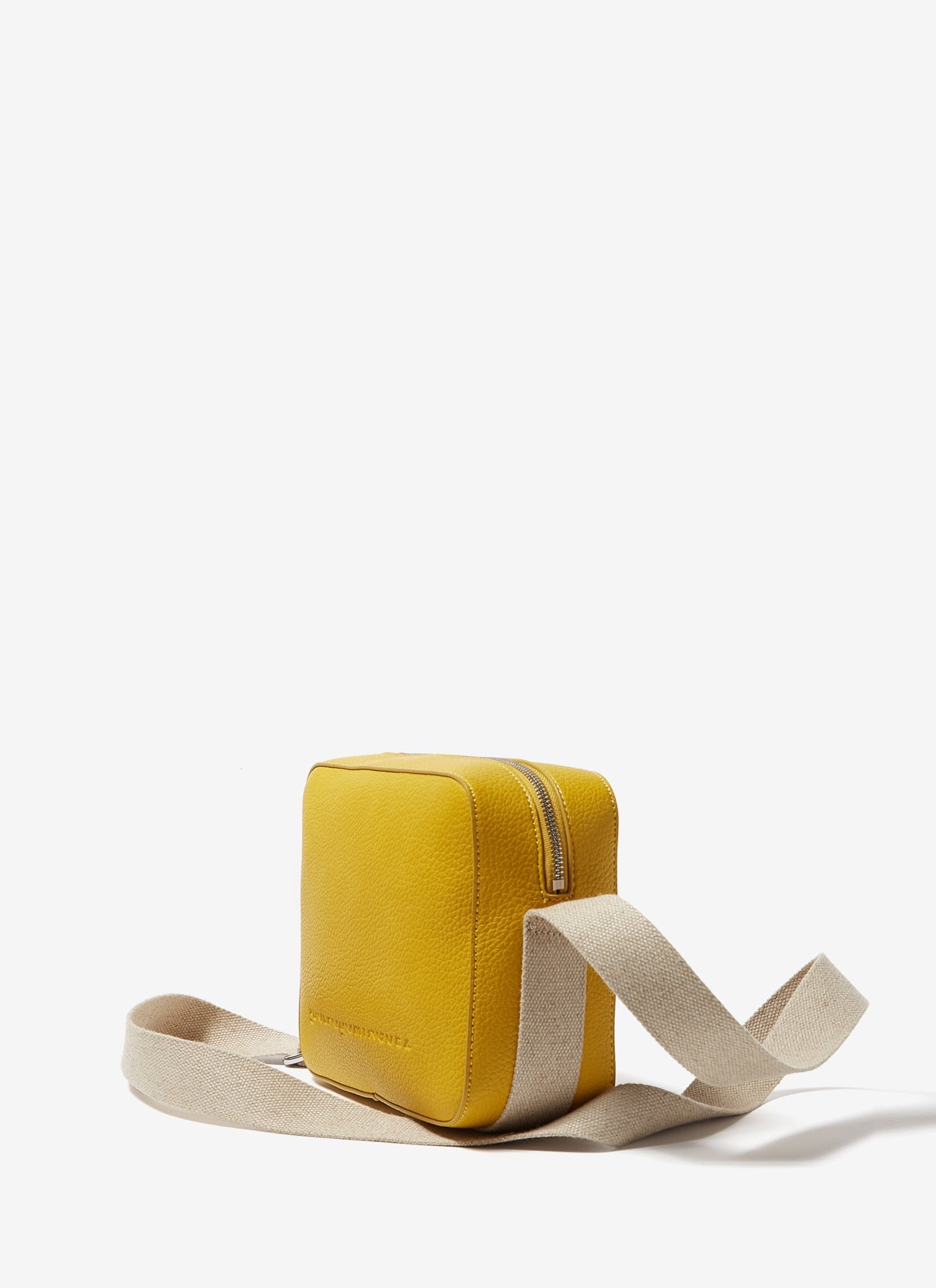 Pistachio Green Squared Recycled Material Crossbody Bag