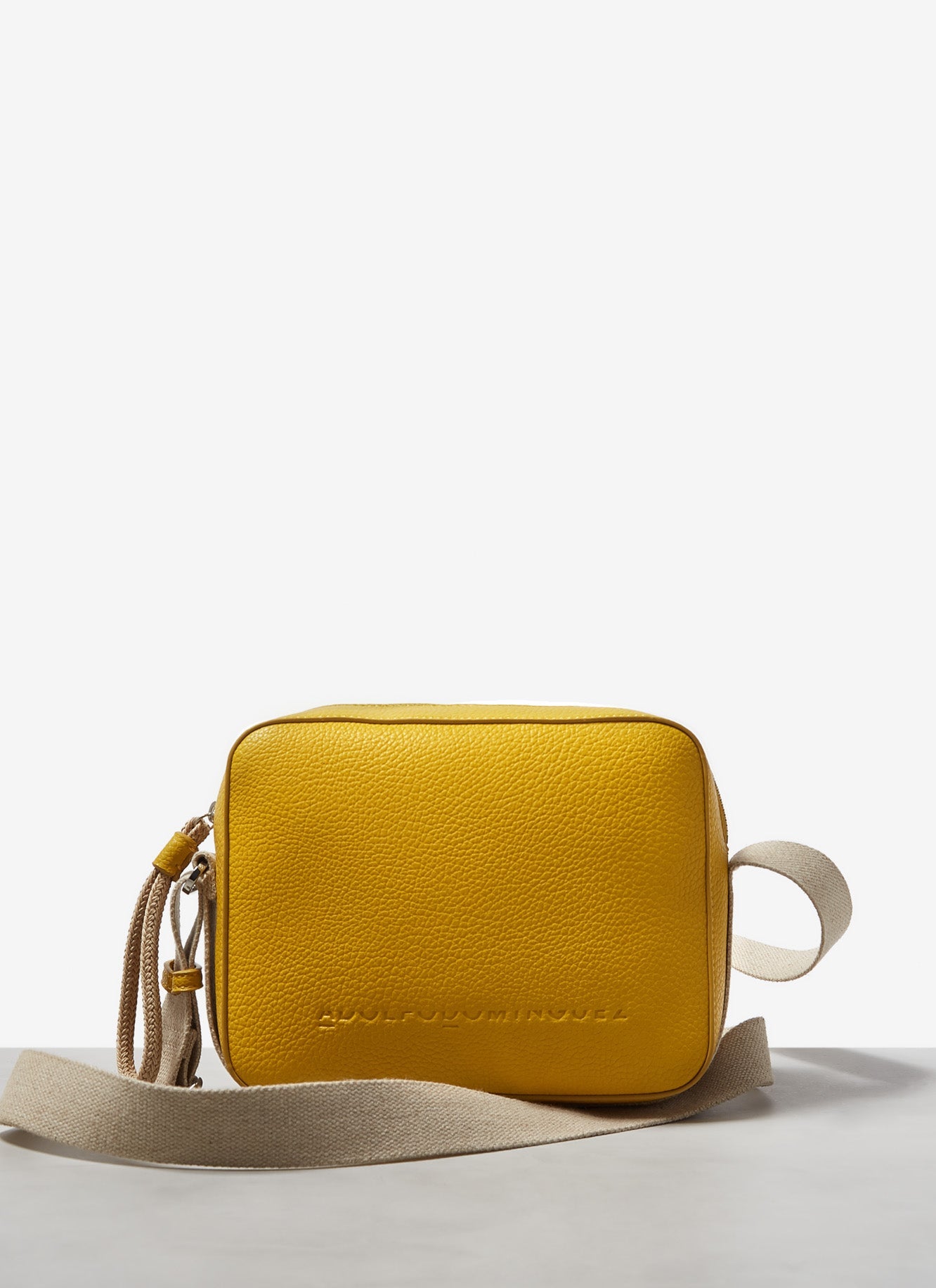 Pistachio Green Squared Recycled Material Crossbody Bag