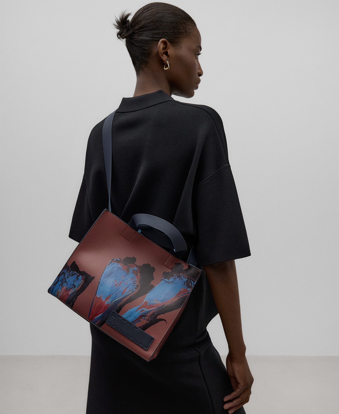 Medium square shopper bag woman in brown