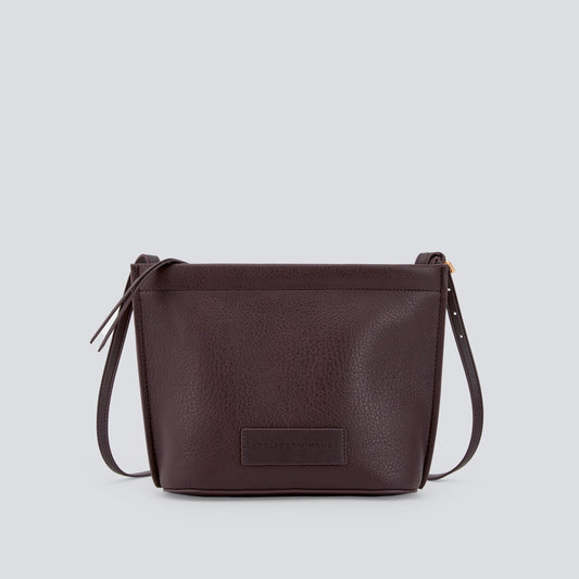 Chocolate Medium Recycled Material Crossbody Bag