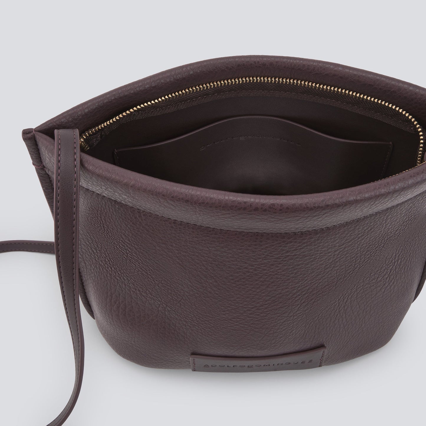 Chocolate Medium Recycled Material Crossbody Bag
