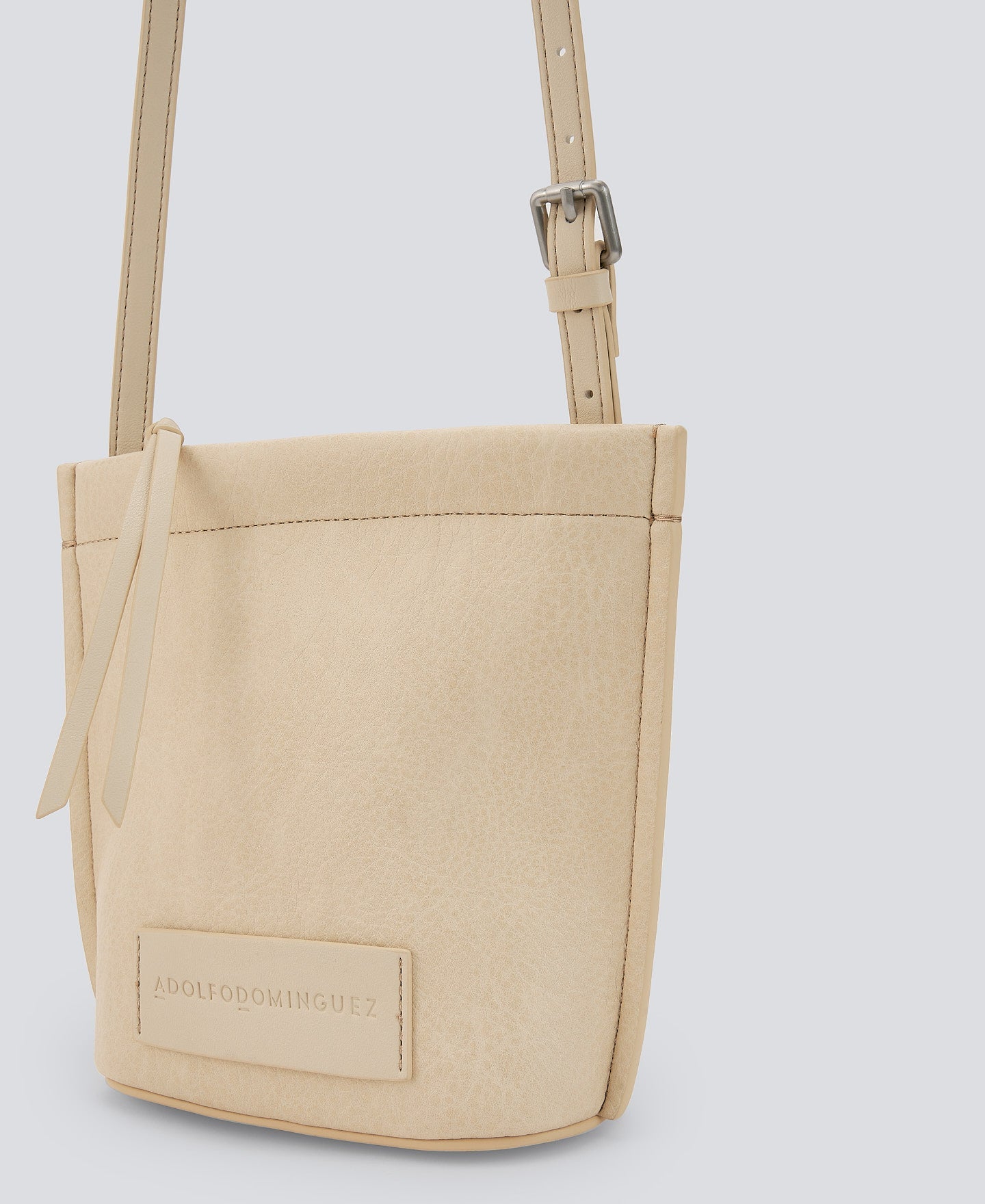 Light Cream Small Recycled Material Crossbody Bag
