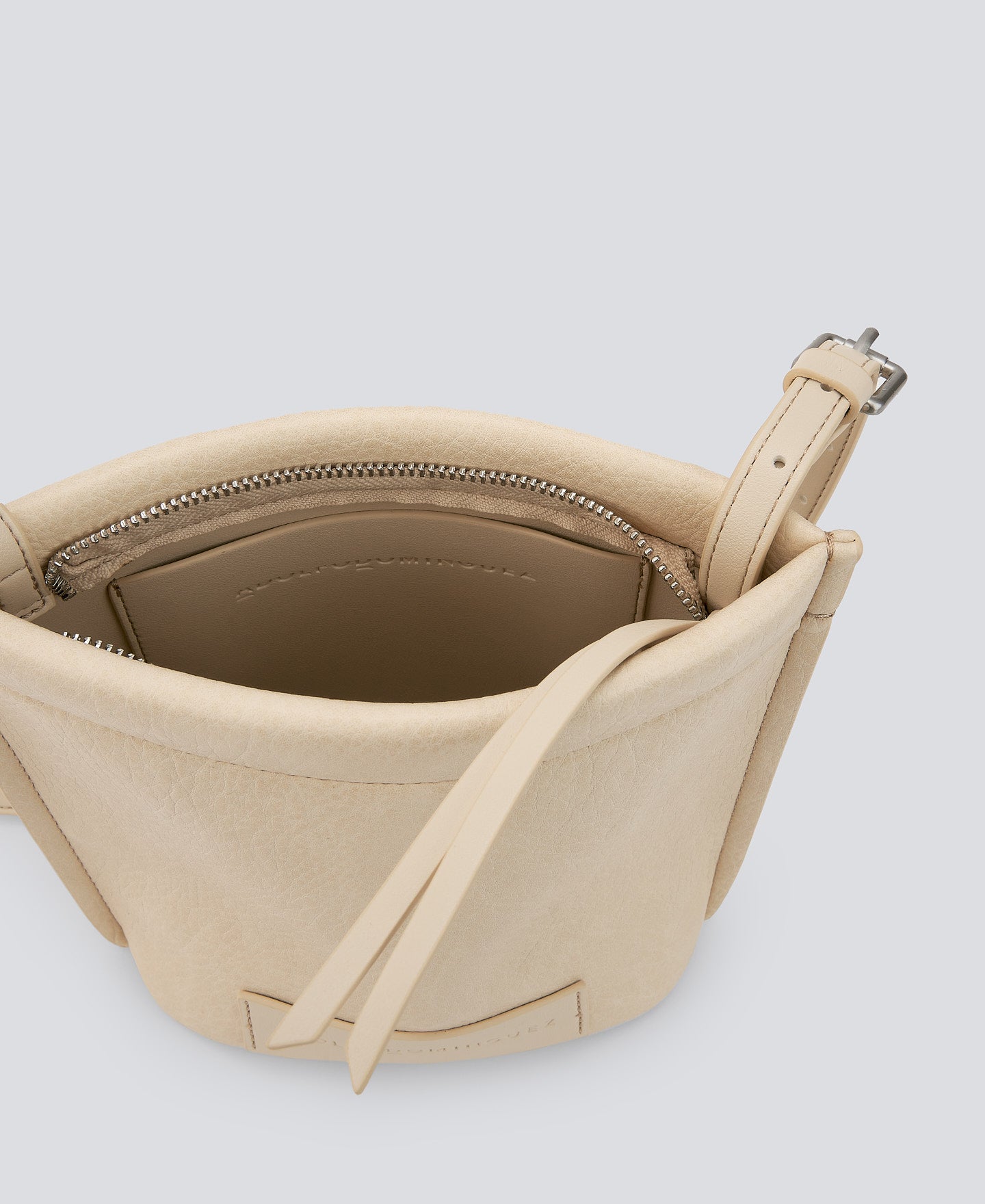 Light Cream Small Recycled Material Crossbody Bag