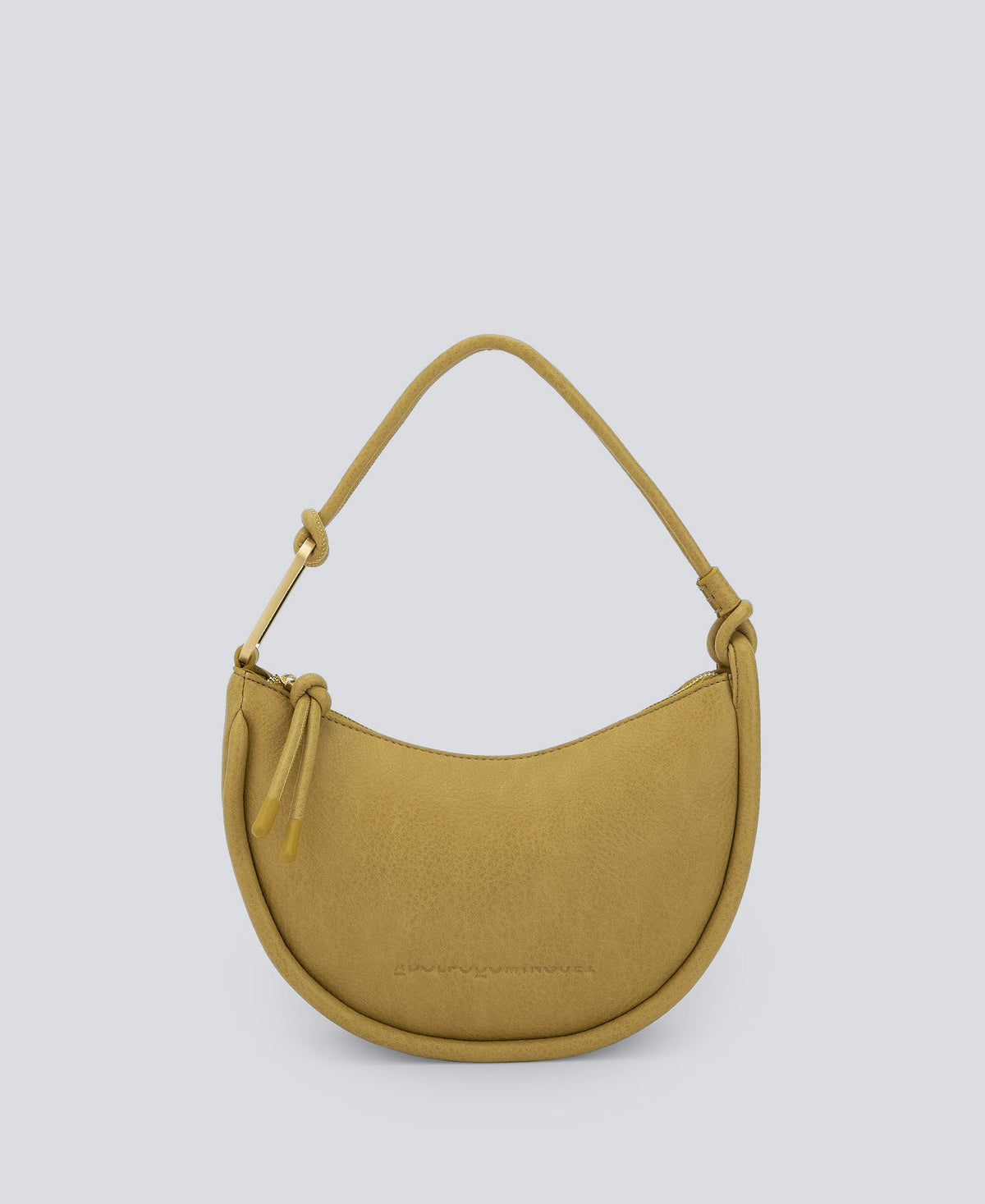 Light Green Recycled Material Baguette Bag