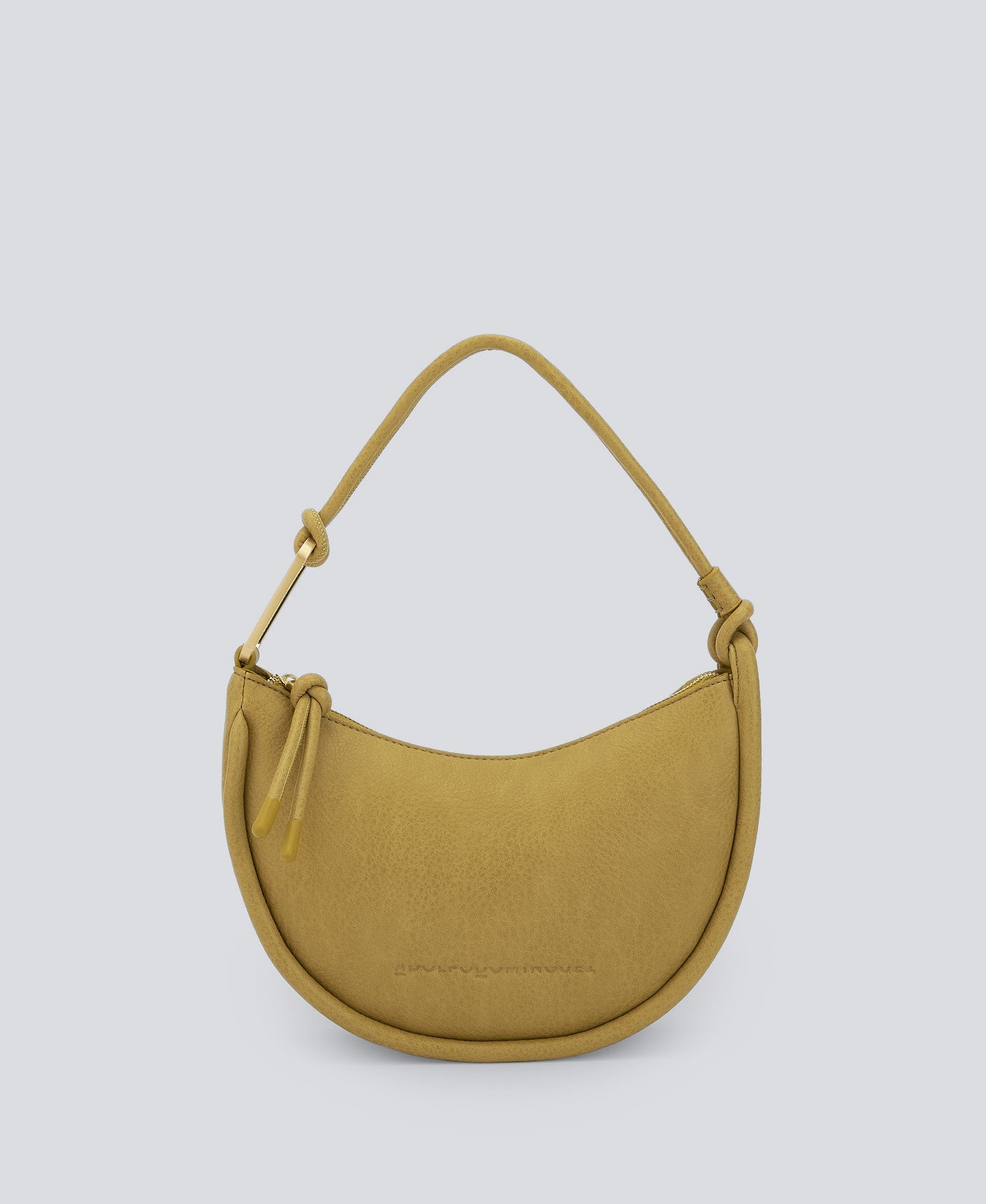 Light Green Recycled Material Baguette Bag