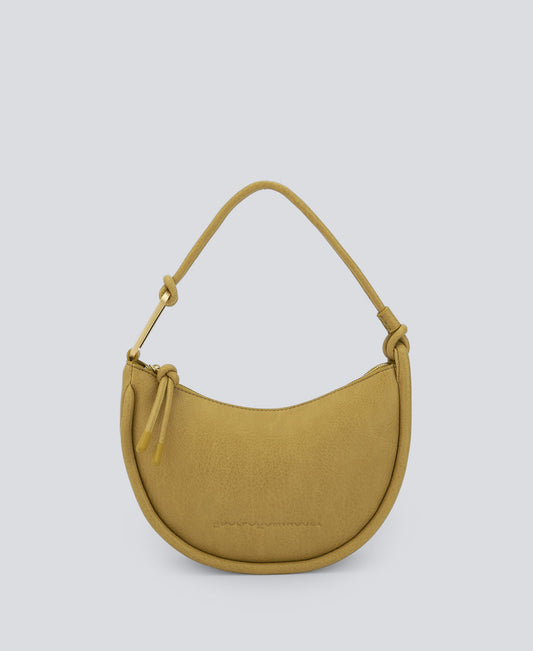 Light Green Recycled Material Baguette Bag