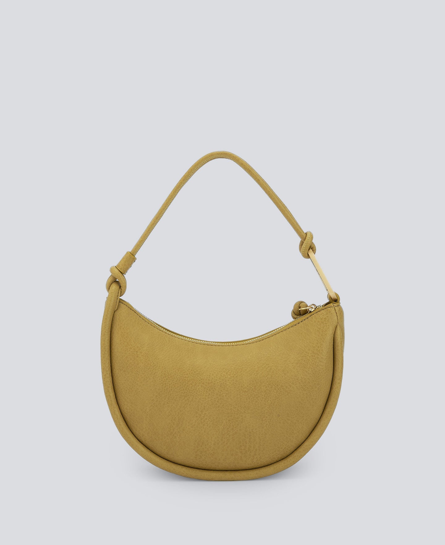 Light Green Recycled Material Baguette Bag