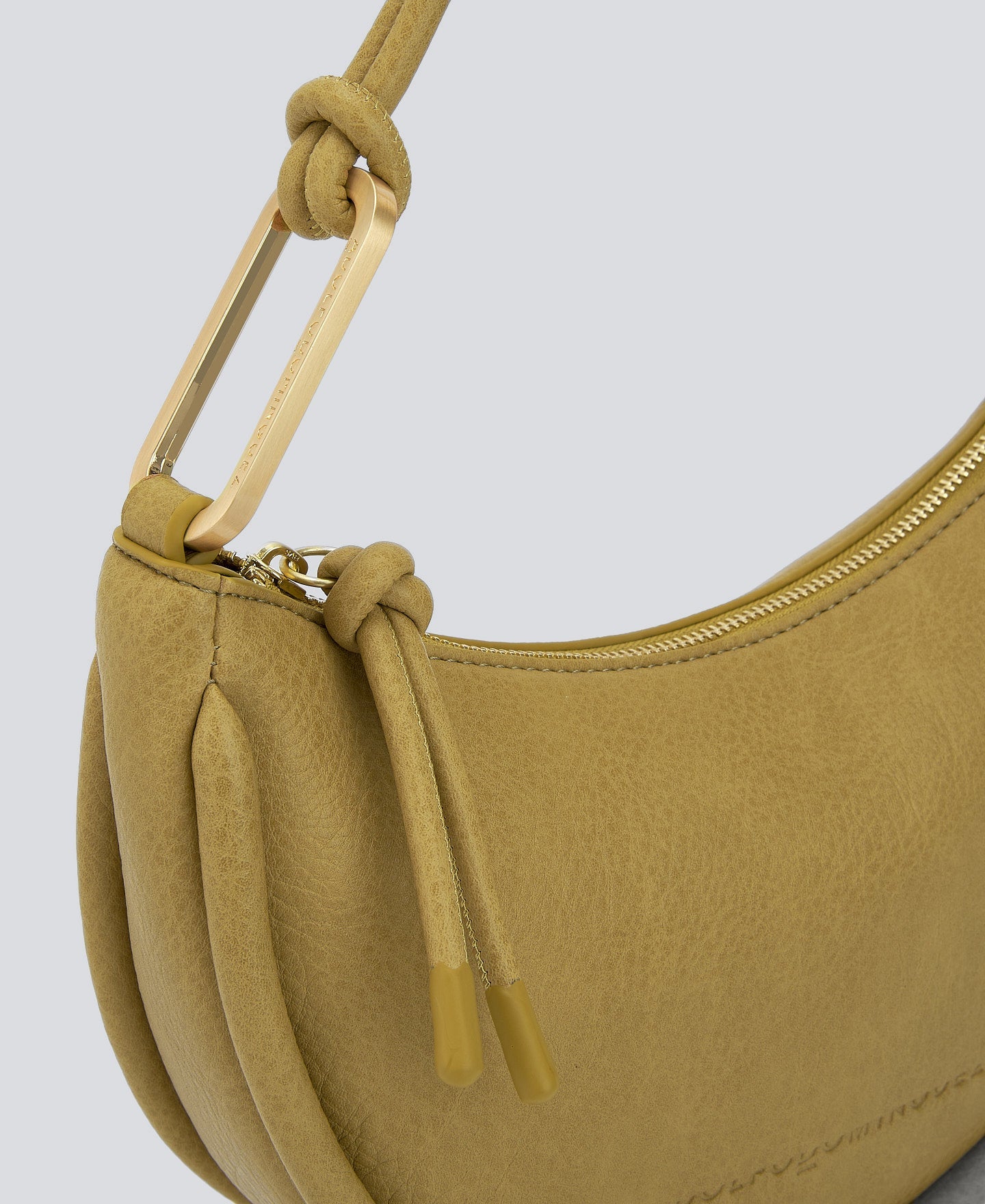 Light Green Recycled Material Baguette Bag
