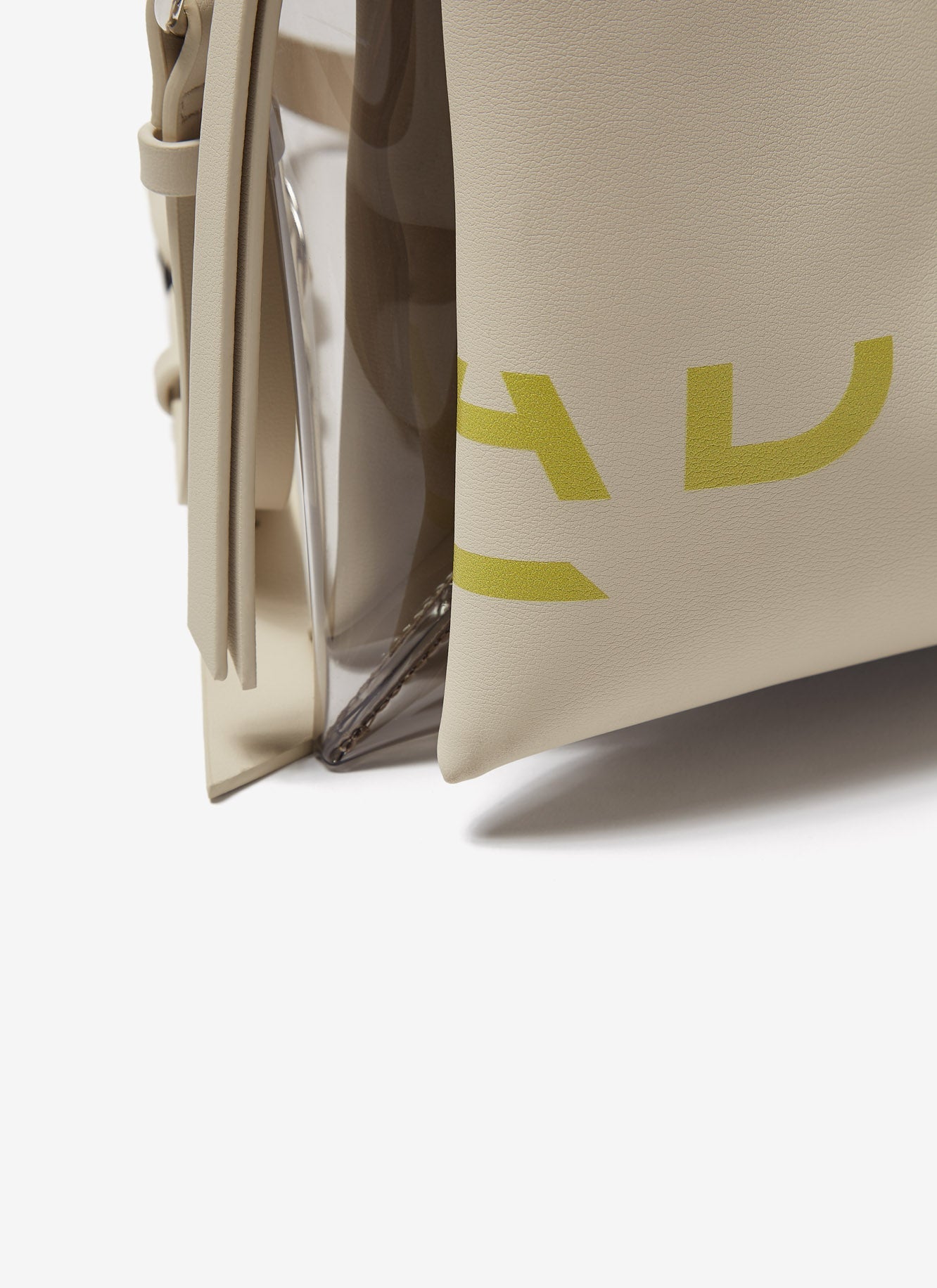 Beige Recycled material Accordion Crossbody Bag