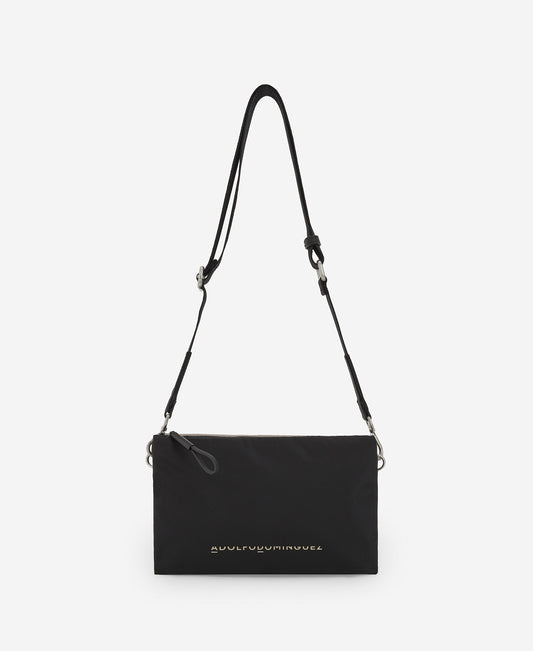 Black/Camel Recycled Small Messenger Bag