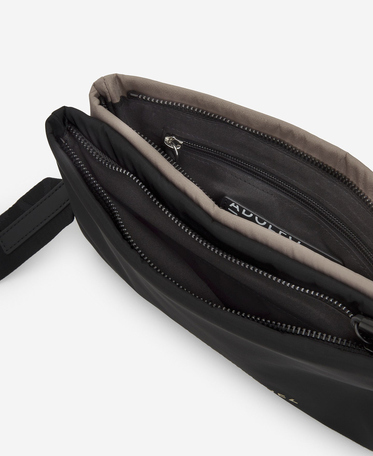 Black/Camel Recycled Small Messenger Bag