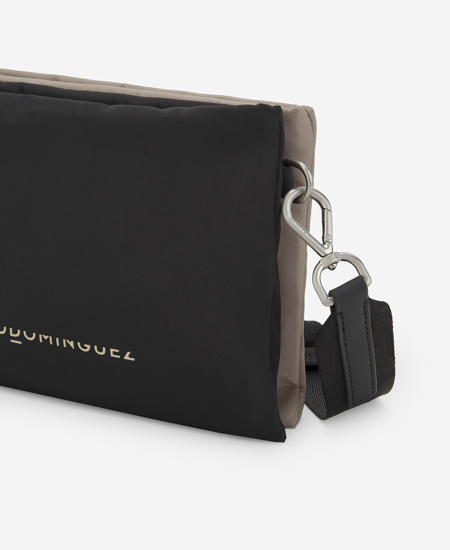 Black/Camel Recycled Small Messenger Bag