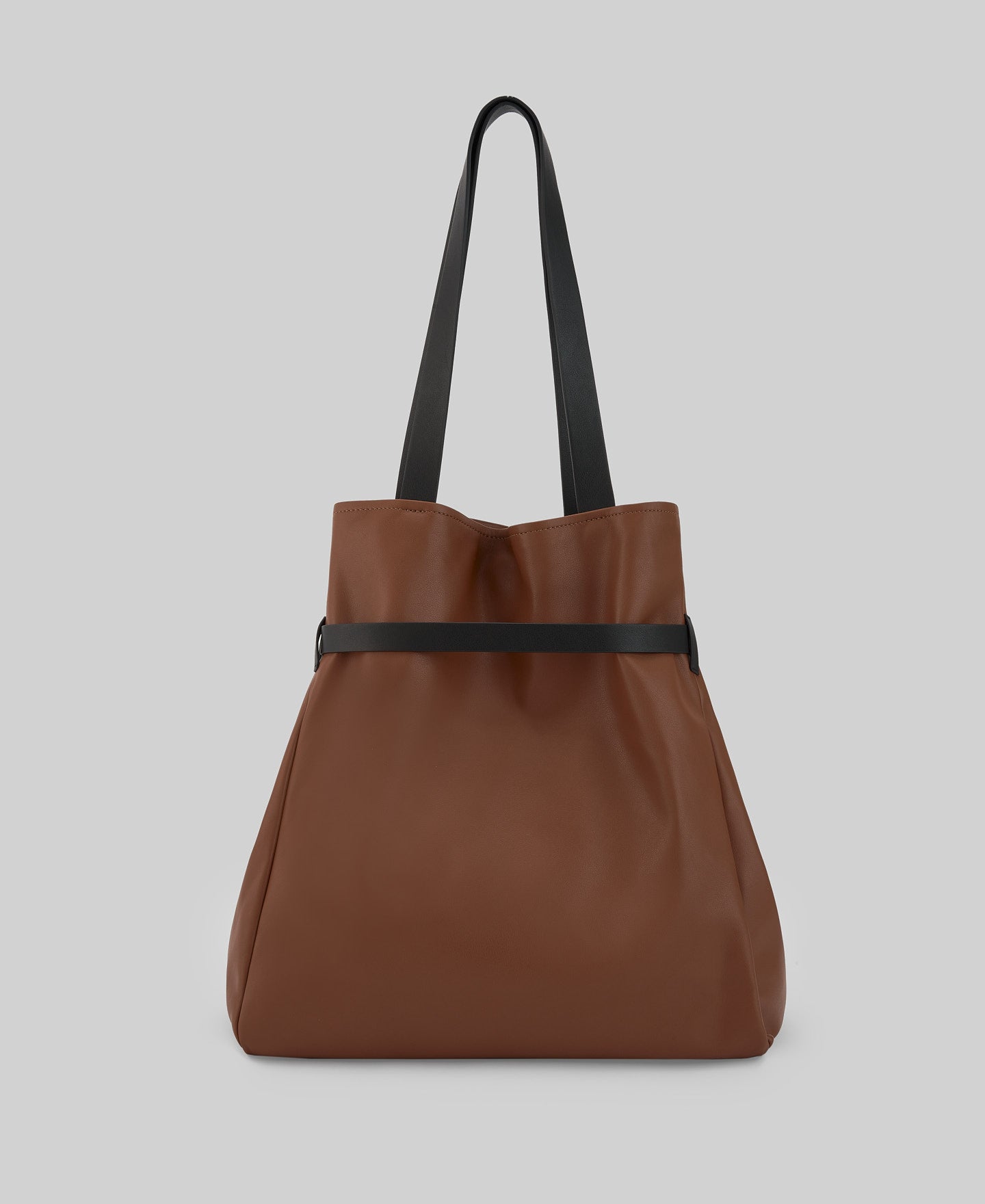 Non-Leather large shopper bag woman in hazelnut