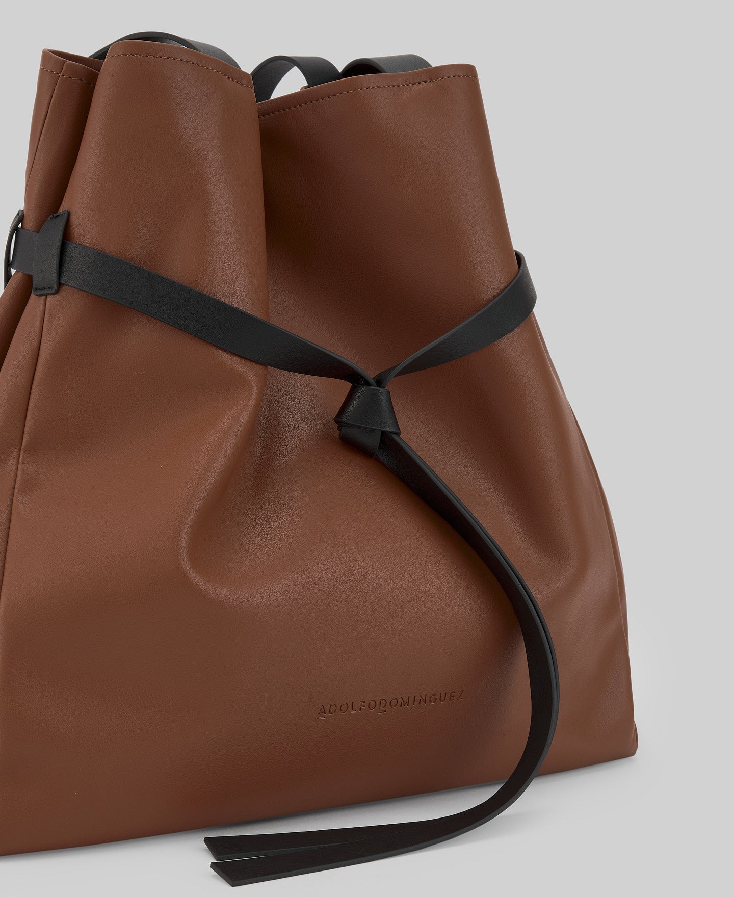 Non-Leather large shopper bag woman in hazelnut