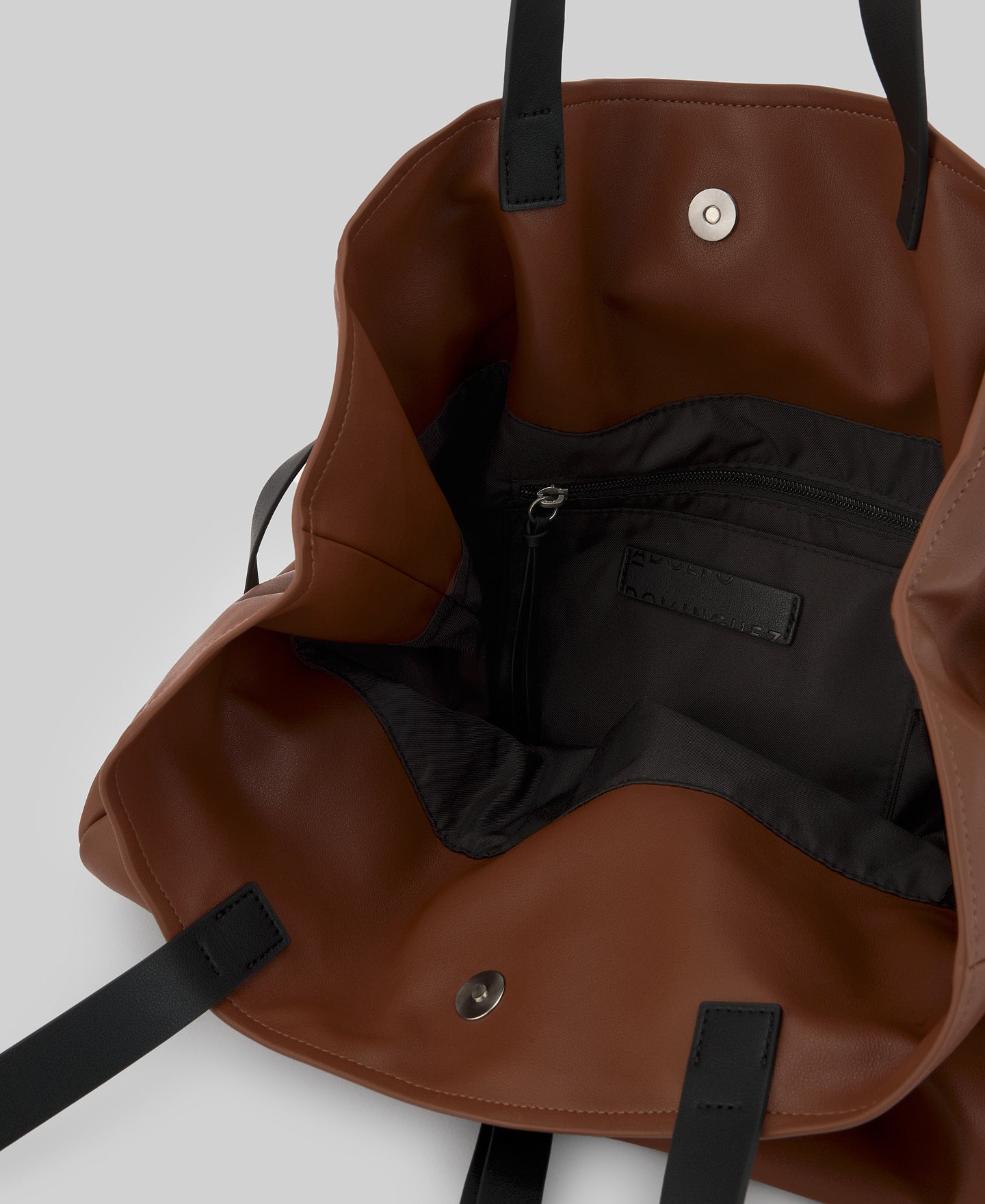 Non-Leather large shopper bag woman in hazelnut