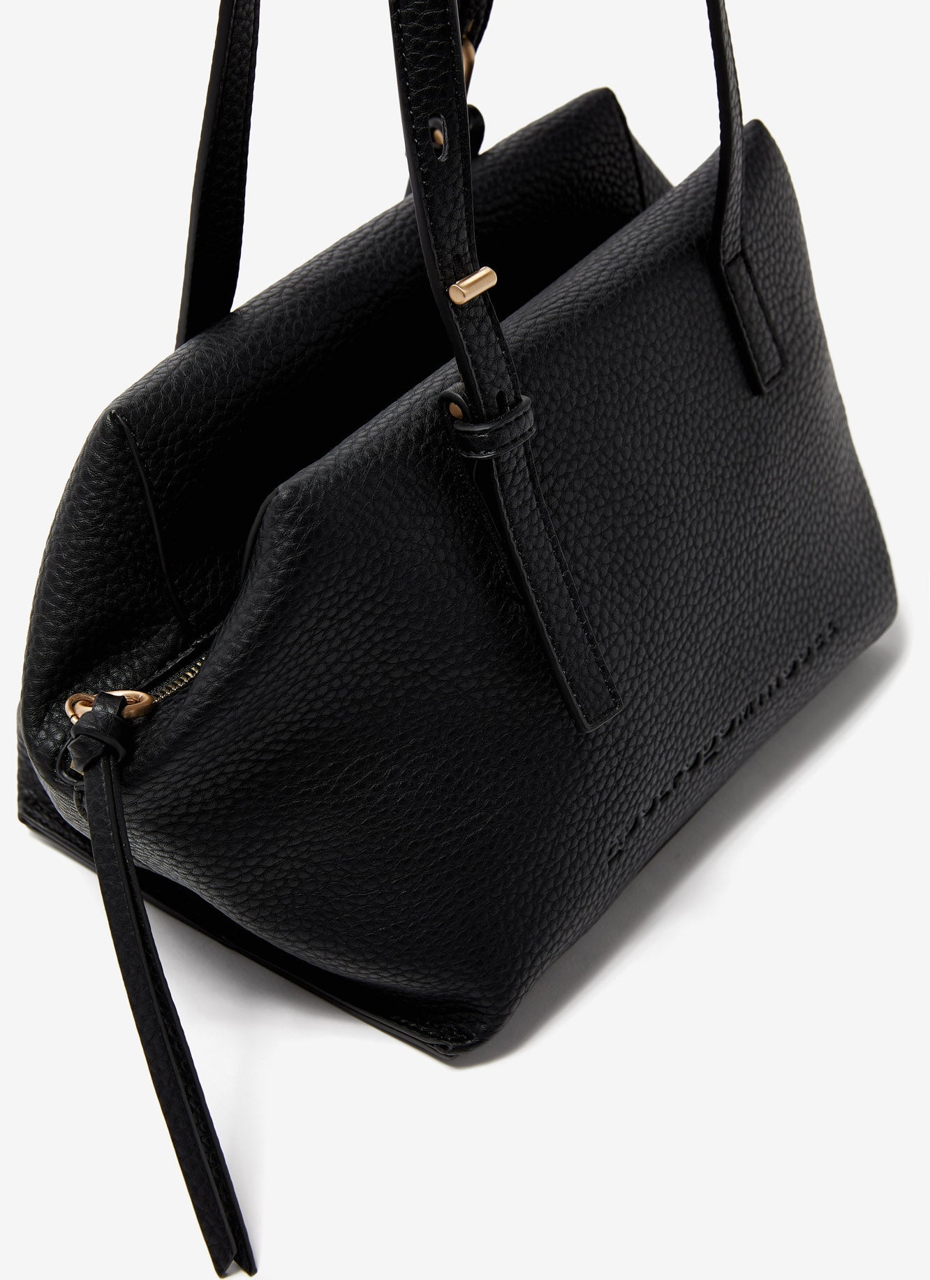 Black Granulated City Bag