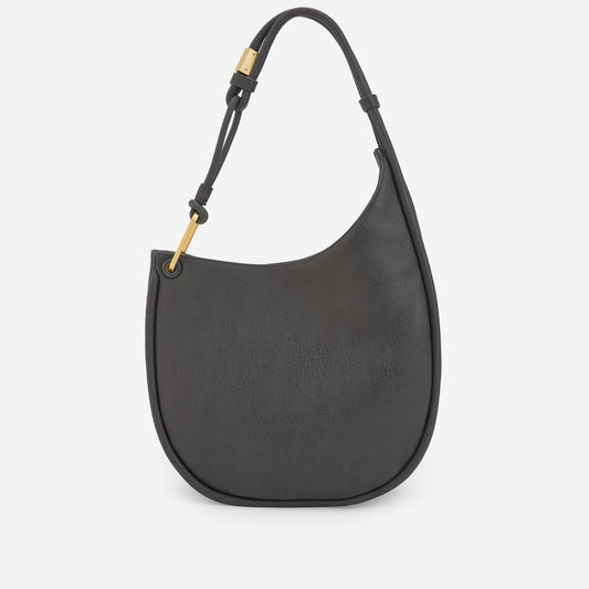 Anthracite Grey Recycled Material Hobo Bag For Women