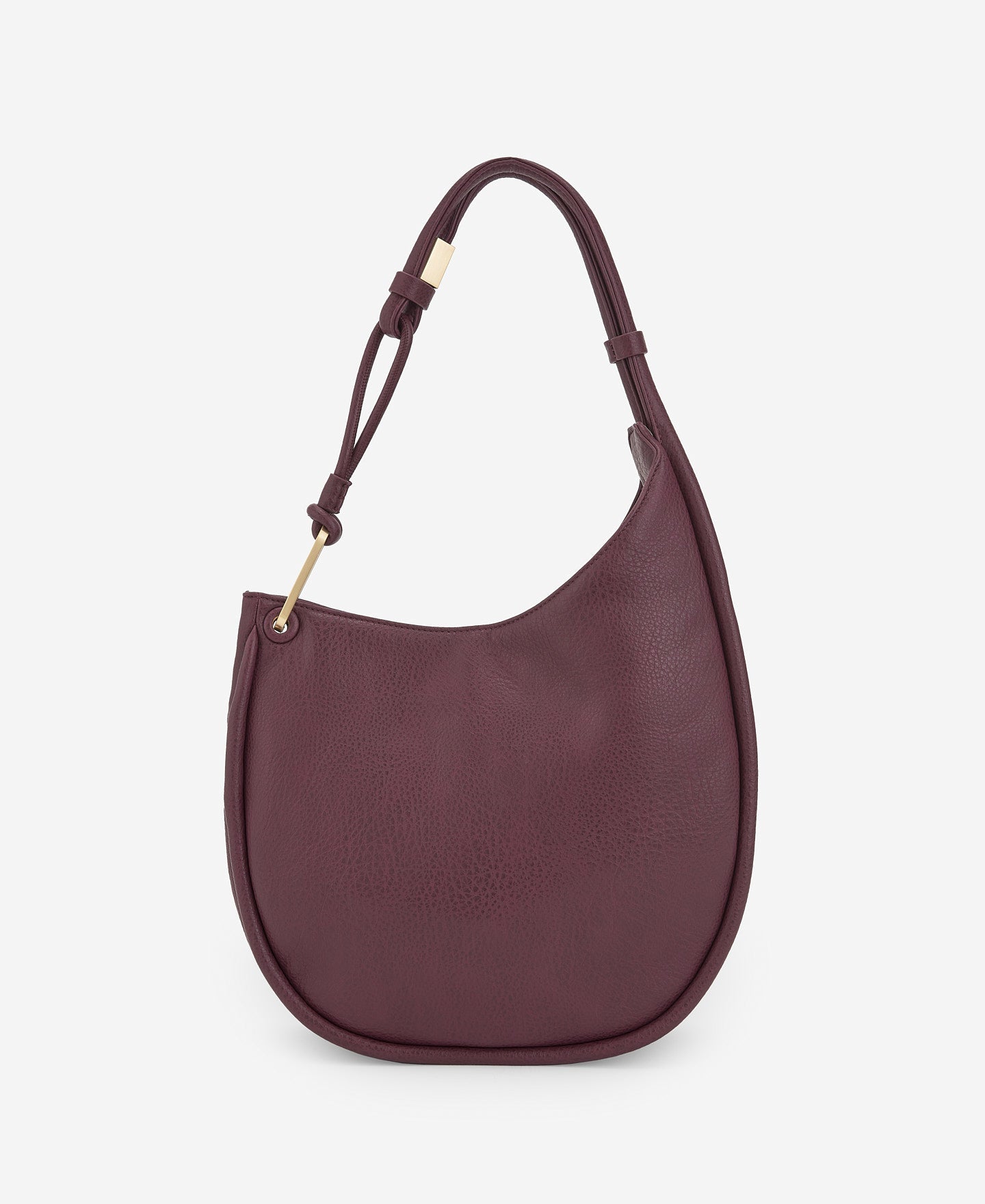 Maroon Recycled Material Hobo Bag For Women