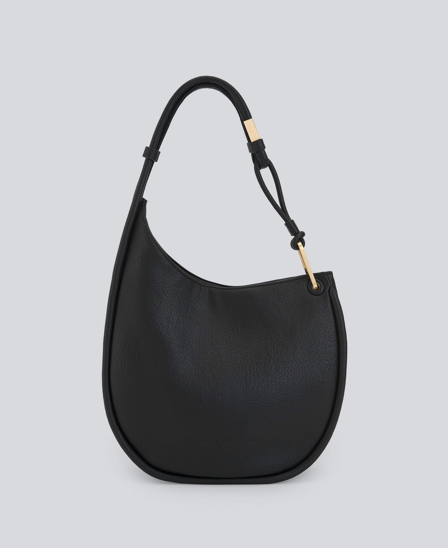 Black Recycled Material Hobo Bag For Women