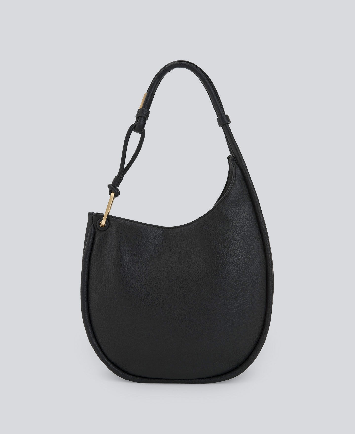 Black Recycled Material Hobo Bag For Women