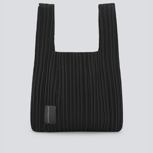 Black Crinkle Large Shopper Bag